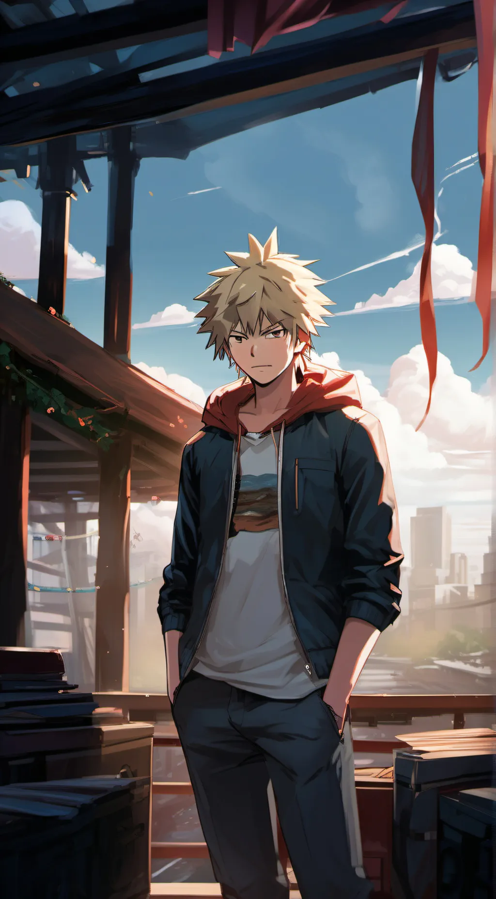 ai character: bakugou  background
