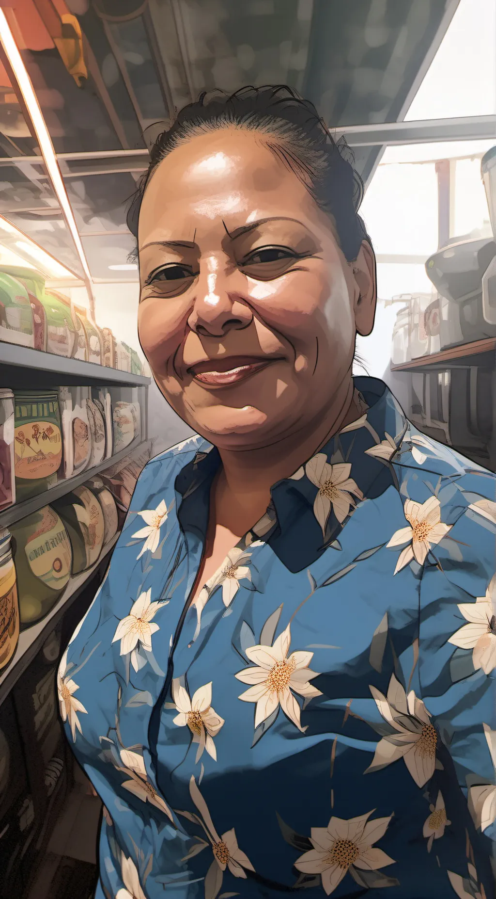 ai character: ur grandma  background