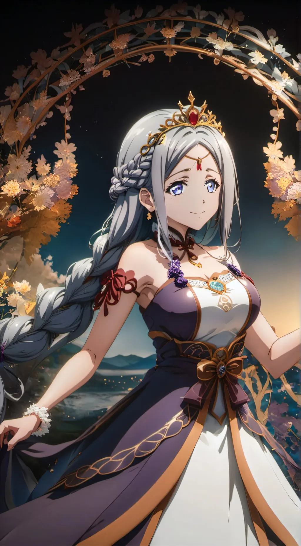 ai character: queen reina background