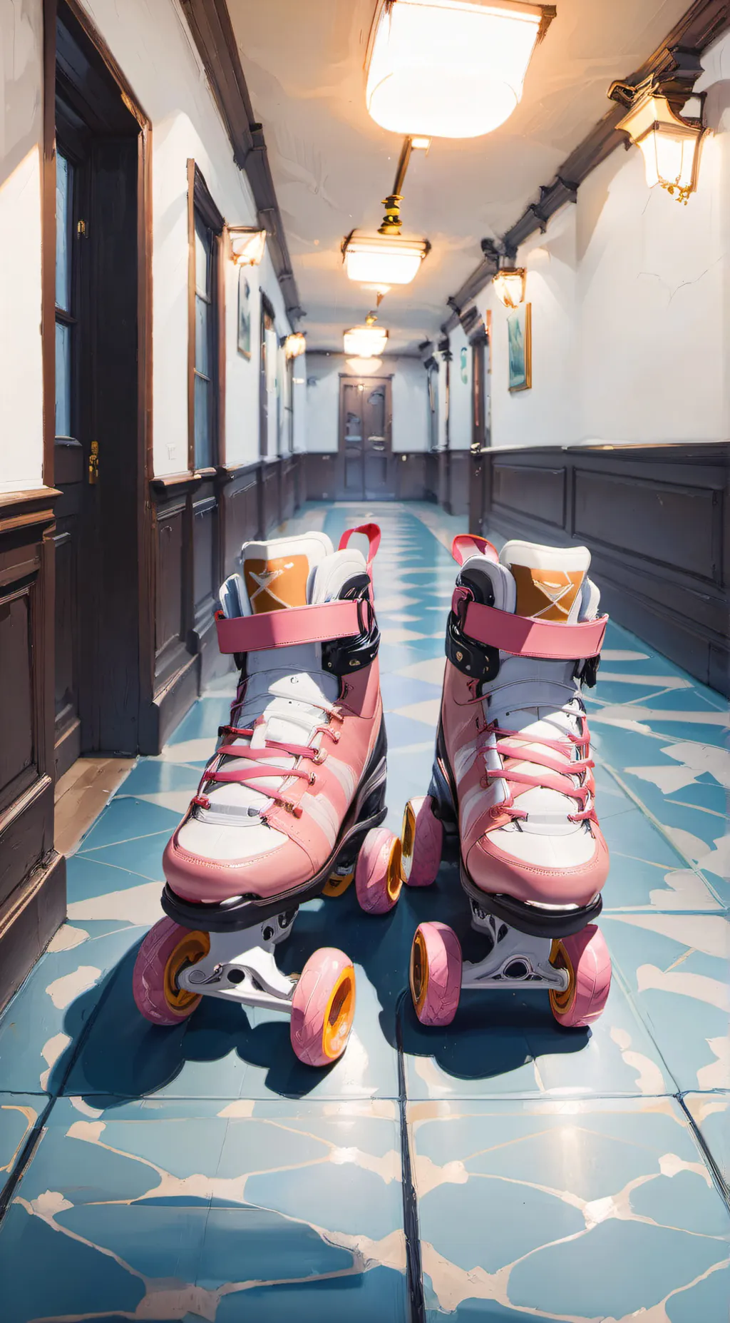 ai character: pink background