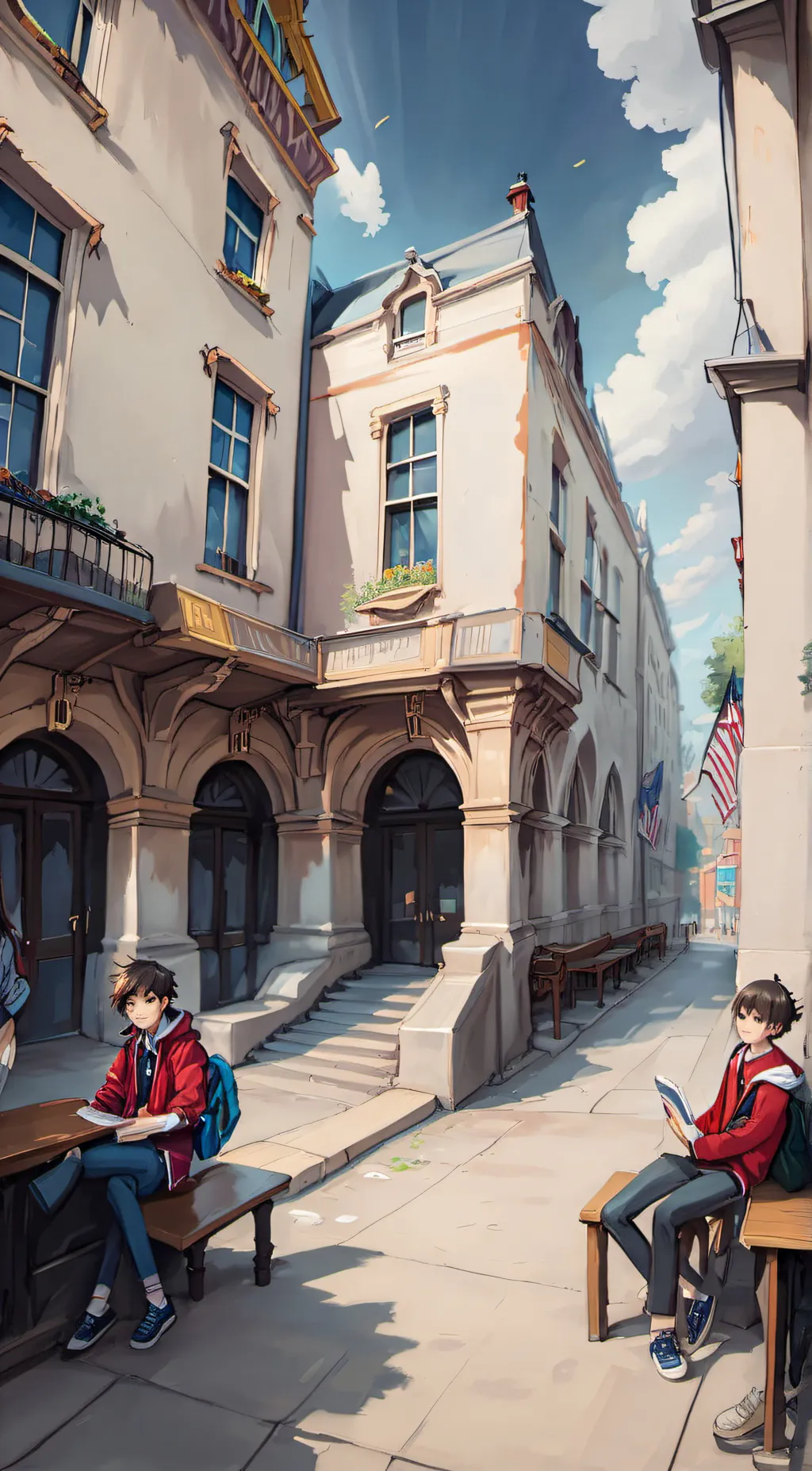 ai character: James Highschool  background