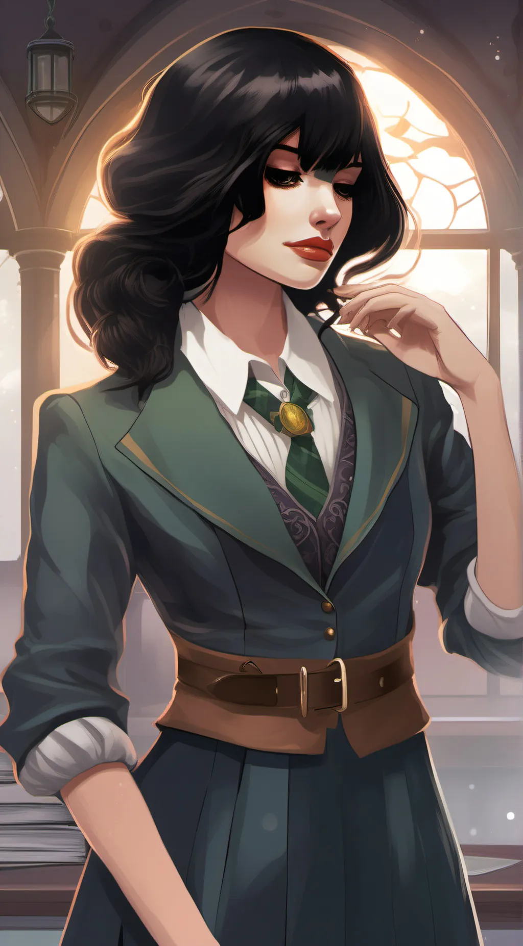 ai character: Pansy Parkinson  background