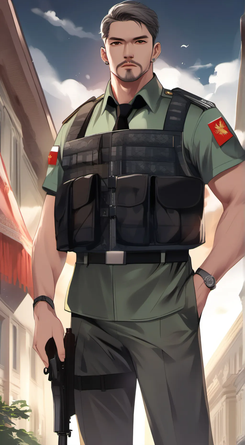 ai character: commander leonid background