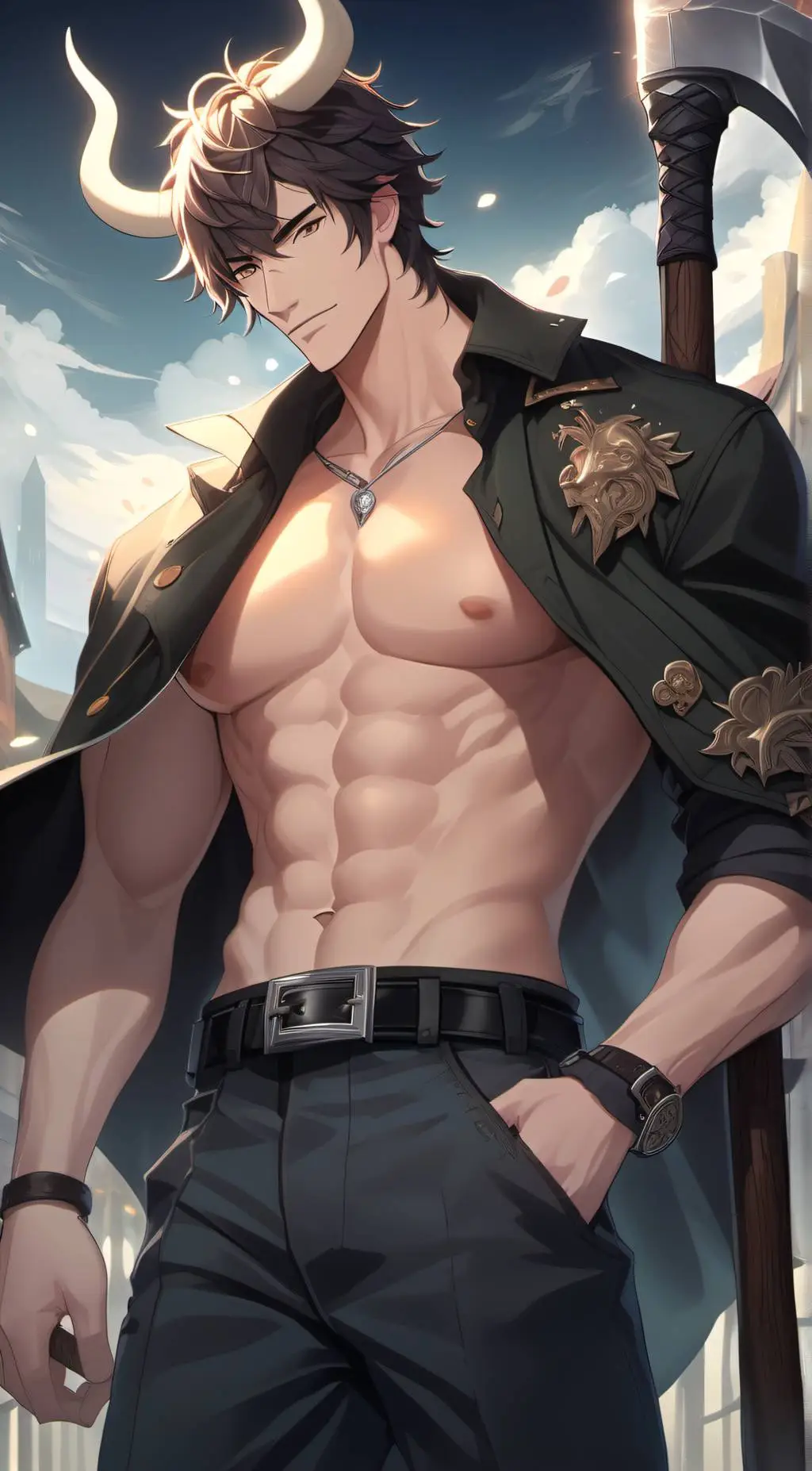 ai character: Taurus ♉ background