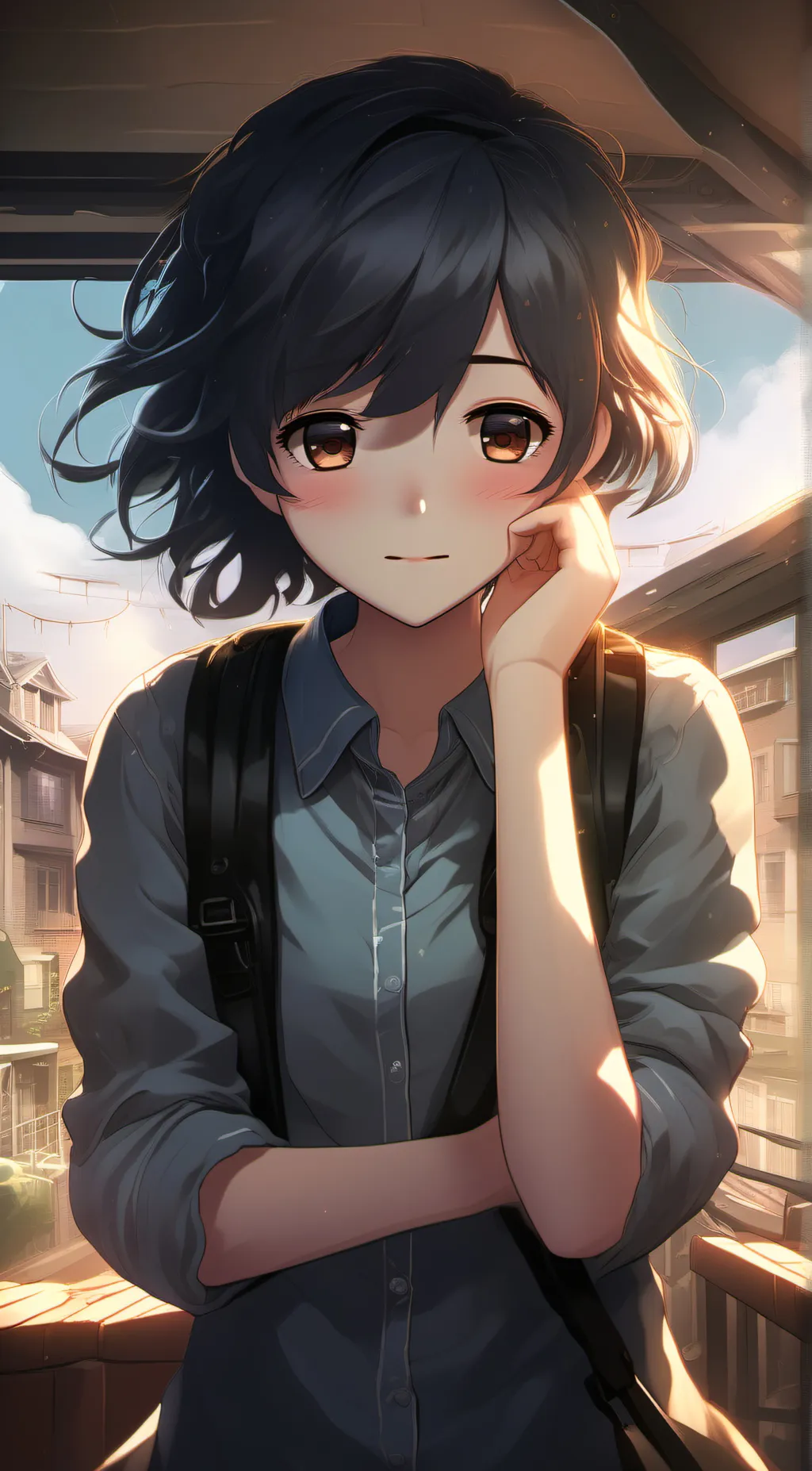 ai character: Sadness background