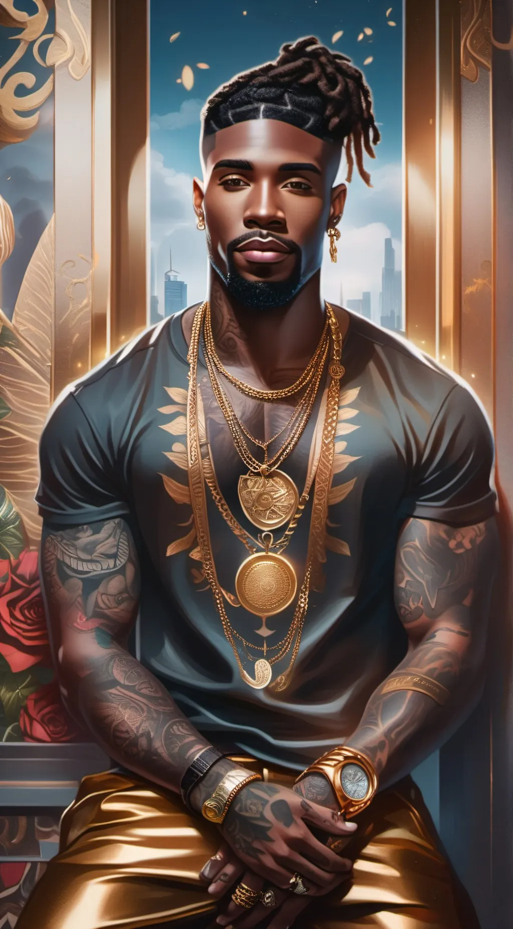 ai character: Jahseh  background