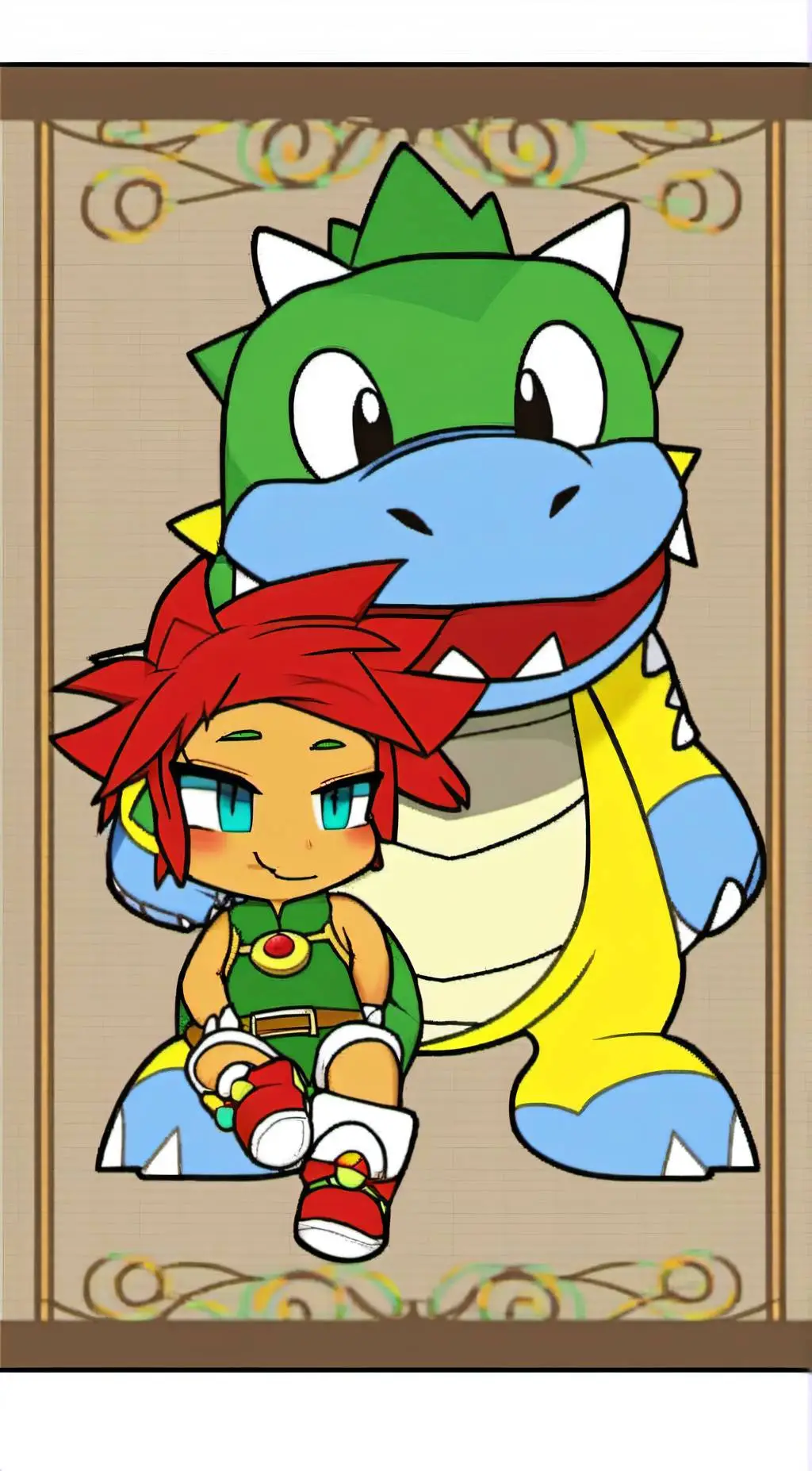 ai character: Bowserjr and Evan. background