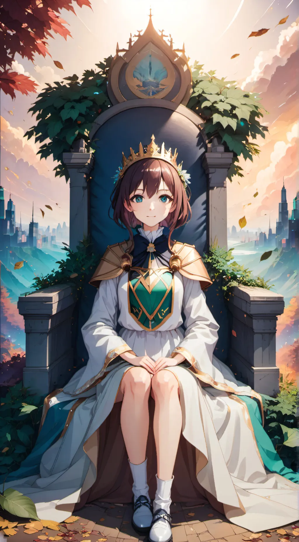 ai character: queen earth  background