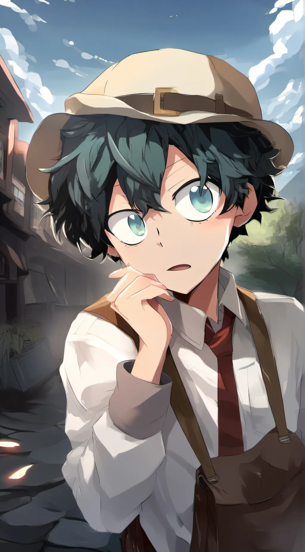 ai character: Deku background