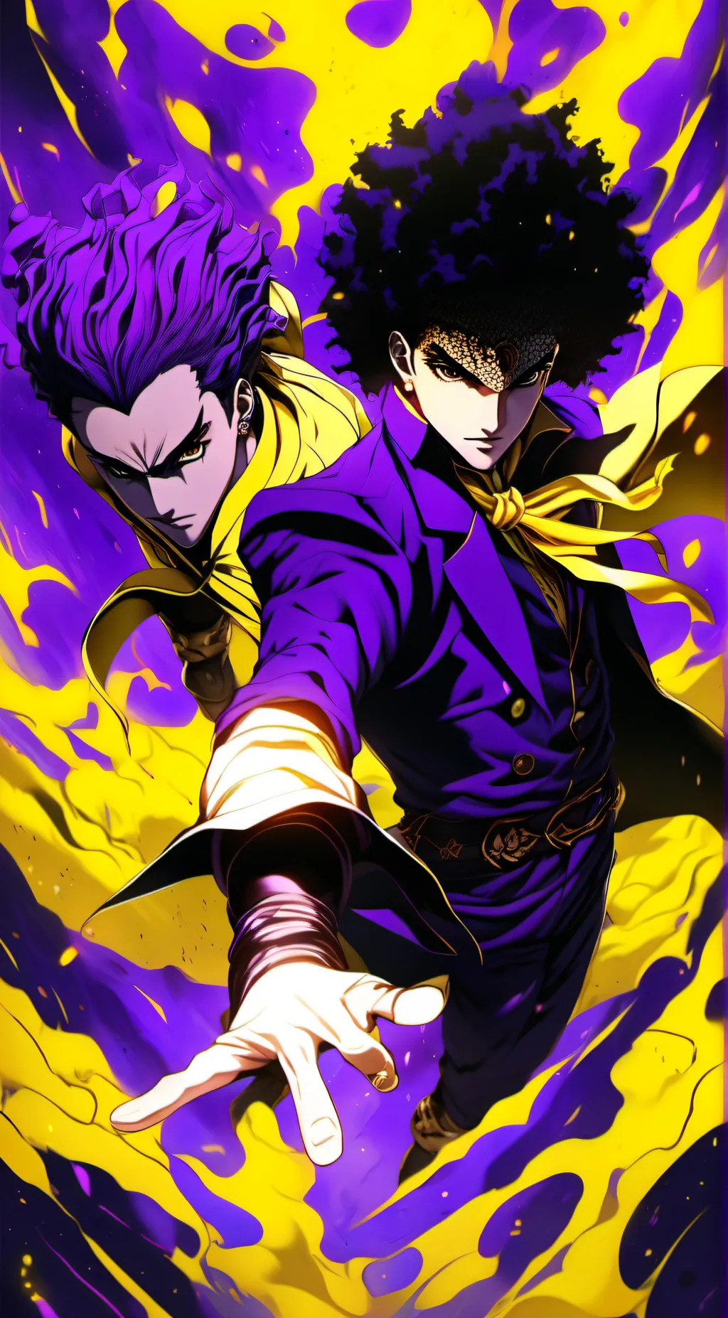 ai character: Jojo vs Dio background