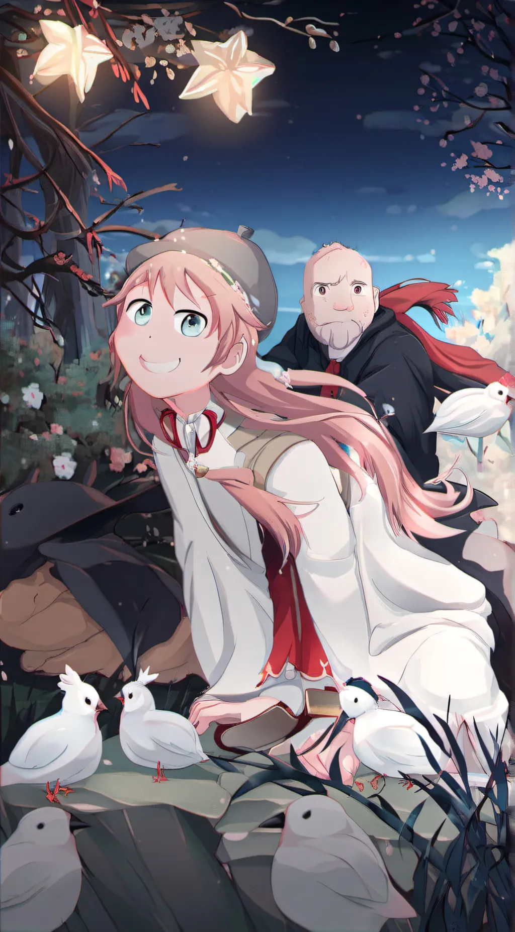 ai character: YOU AND OLD MAN background