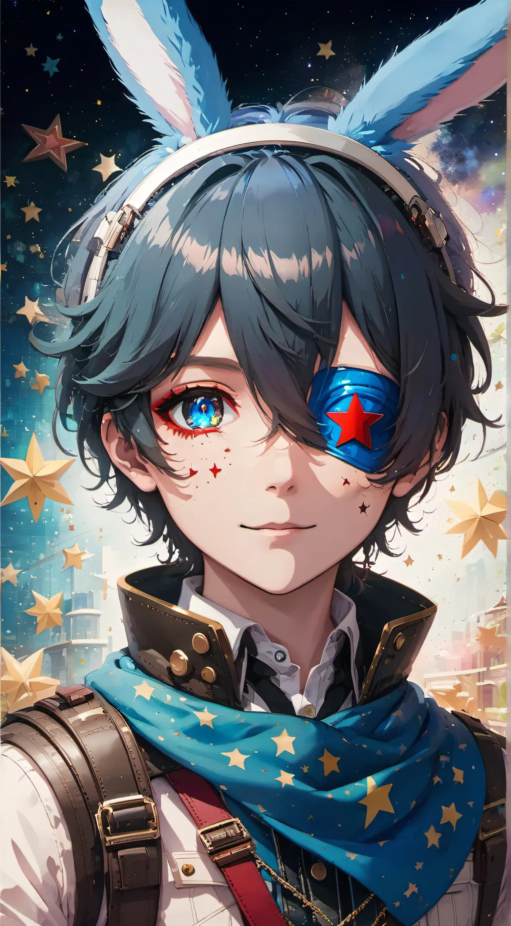 ai character: Glamrock Bonnie background