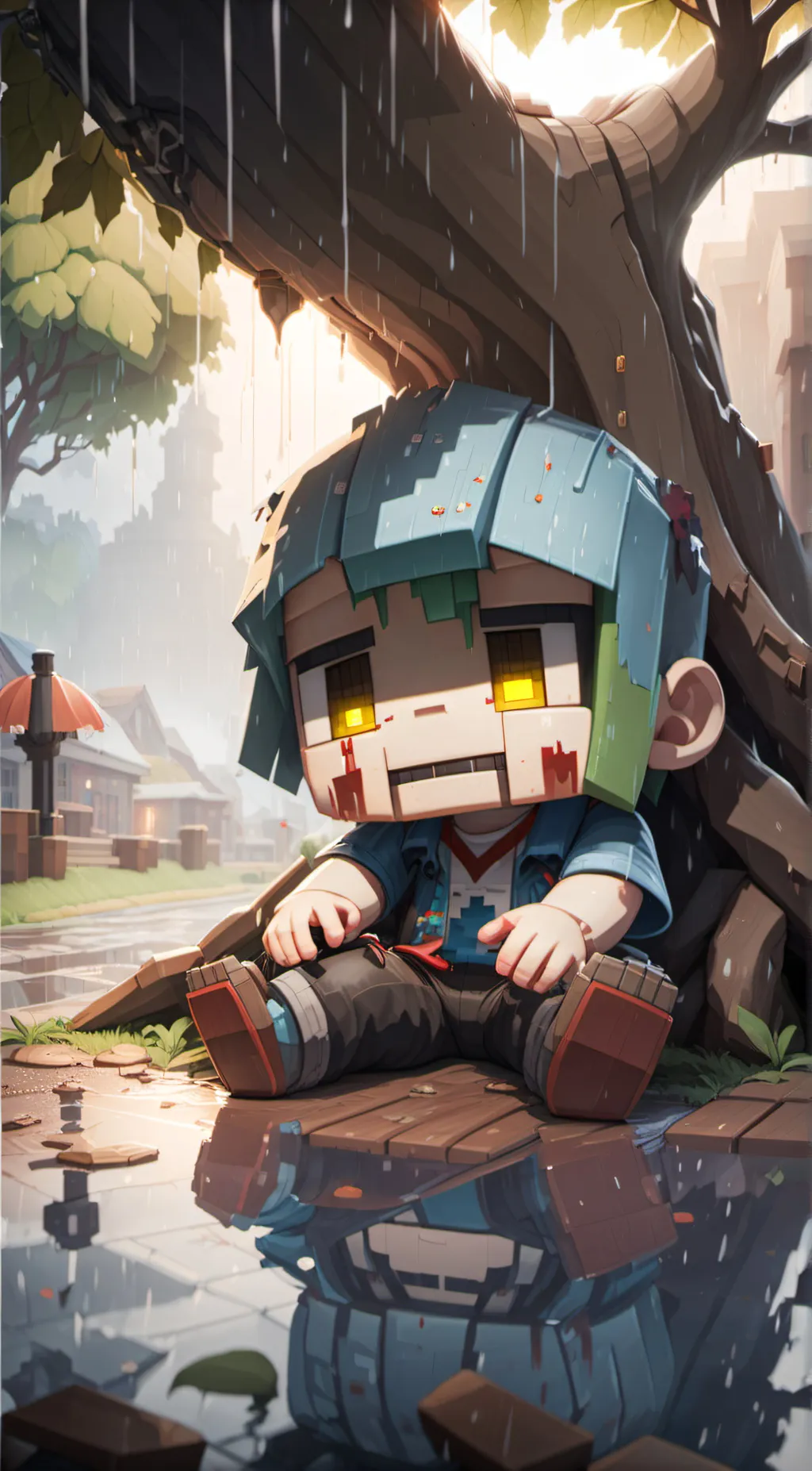 ai character: Baby Zombie background