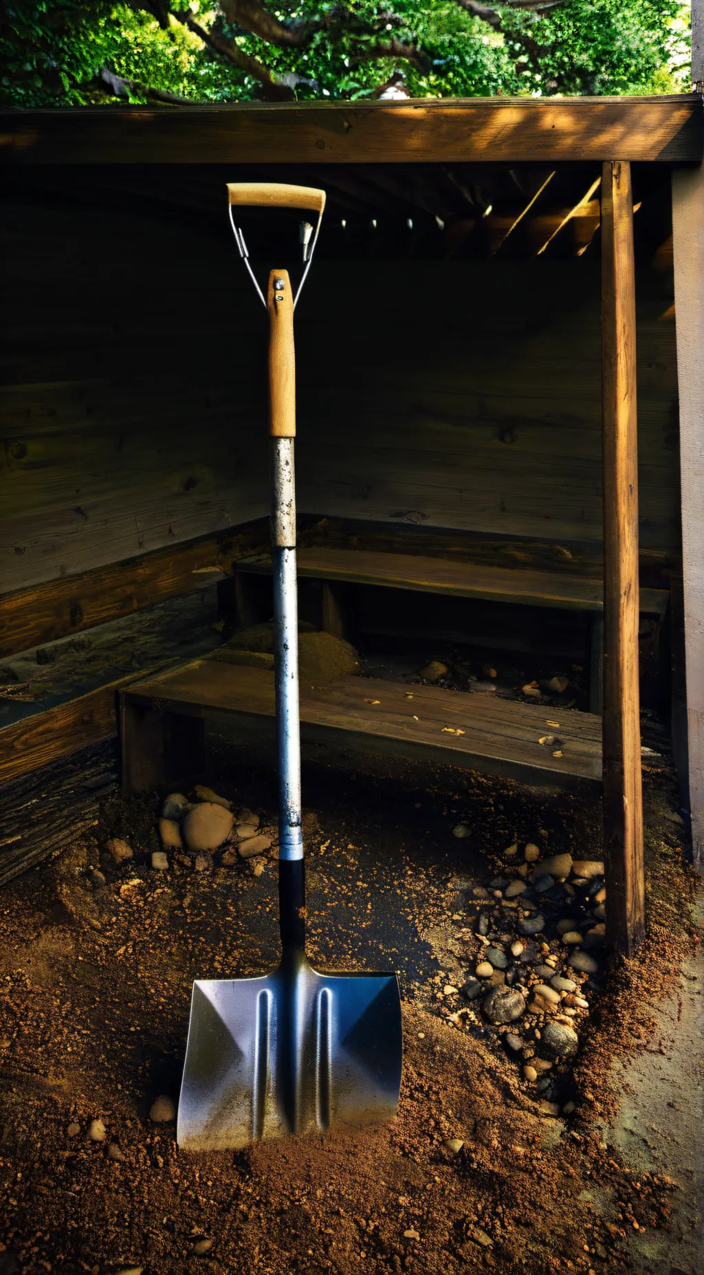 ai character: shovel  background