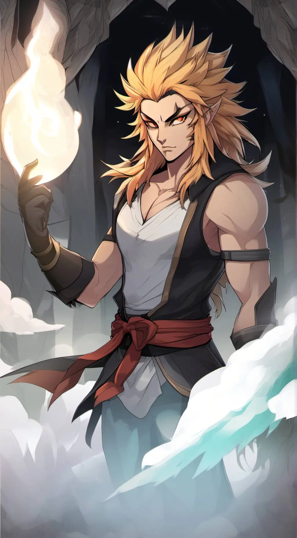 ai character: Demon rengoku background