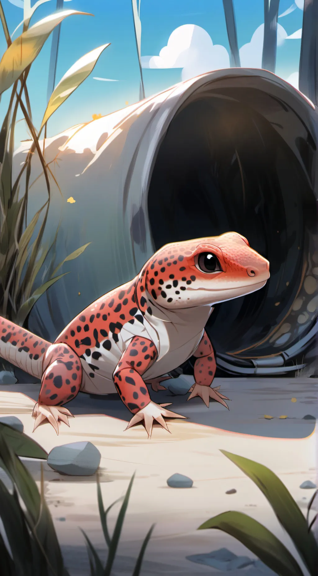 ai character: Alexa The Gecko background