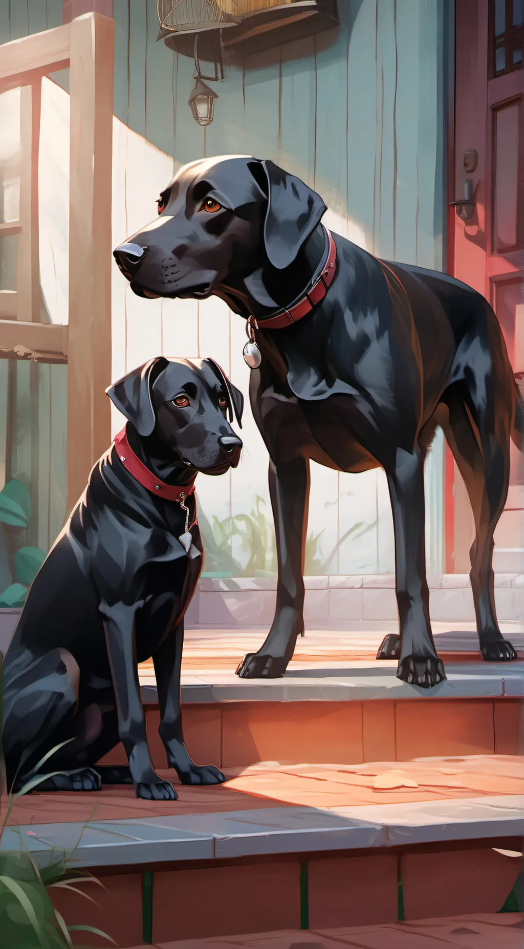 ai character: Light and Dark background