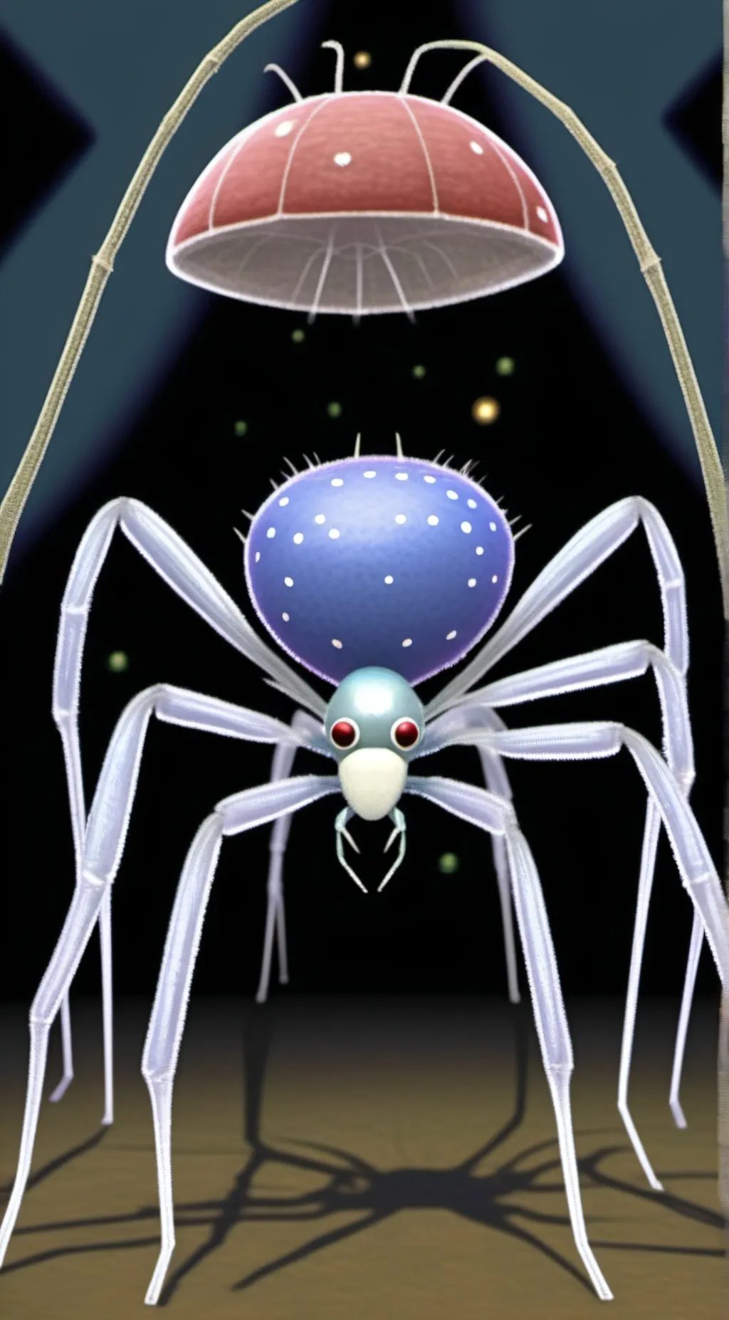 ai character: groovy long legs background