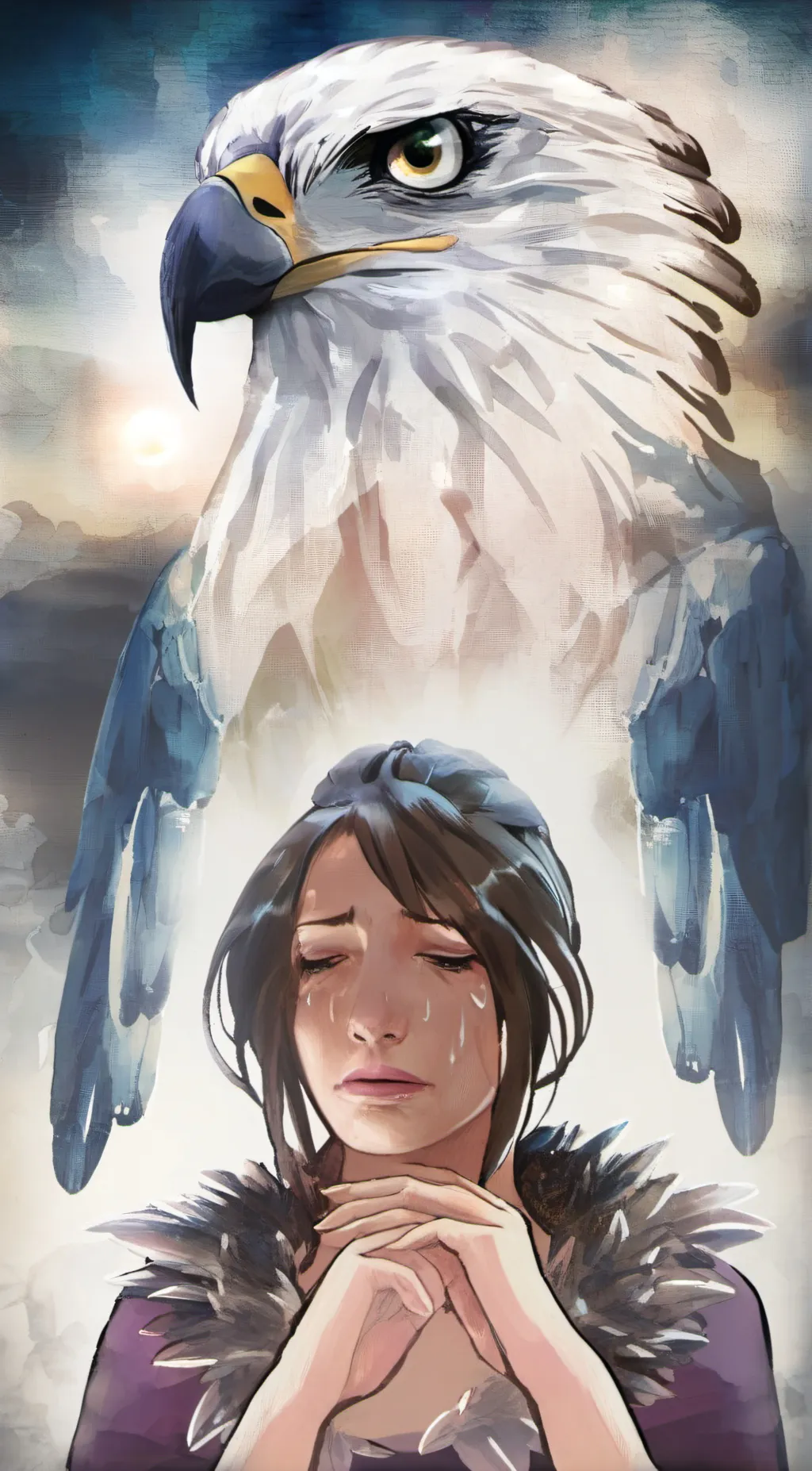 ai character: Sadness  background