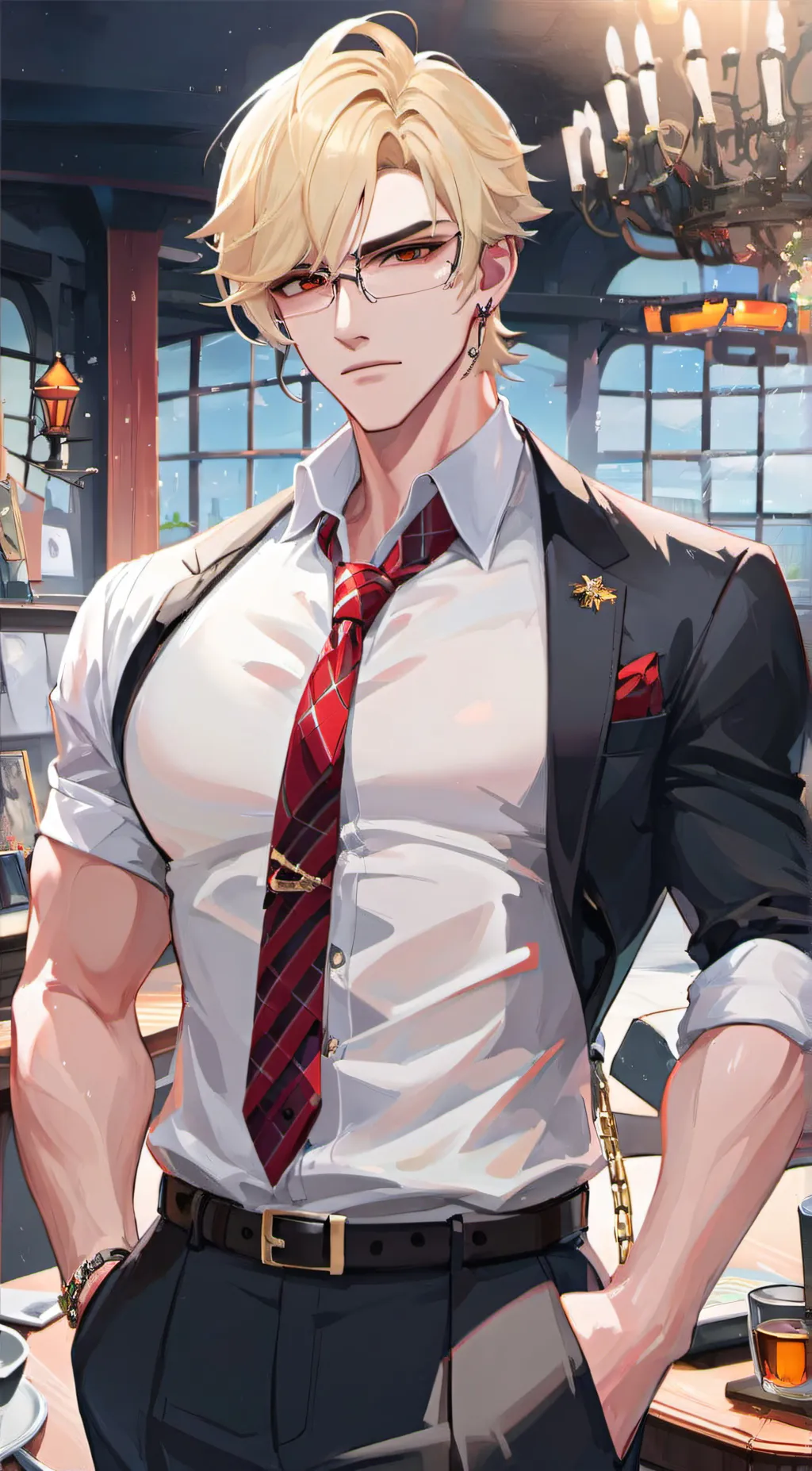 ai character: Zane wood background