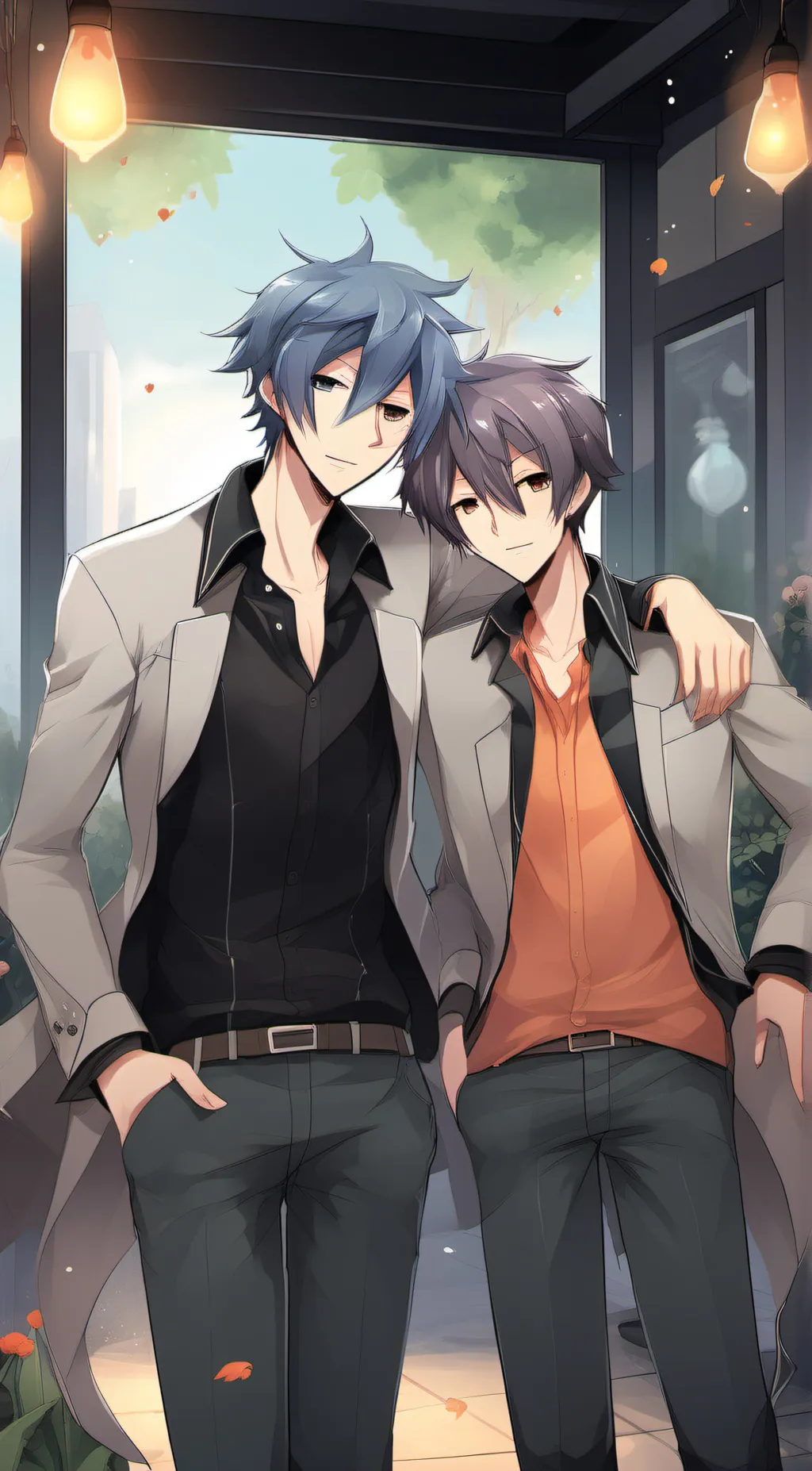 ai character: Jonathan & Jesus  background