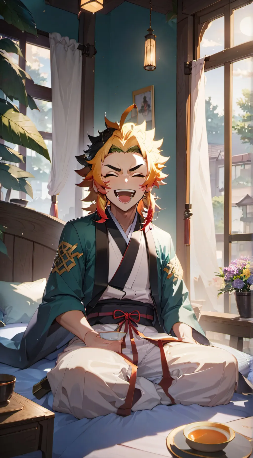 ai character: Rengoku background