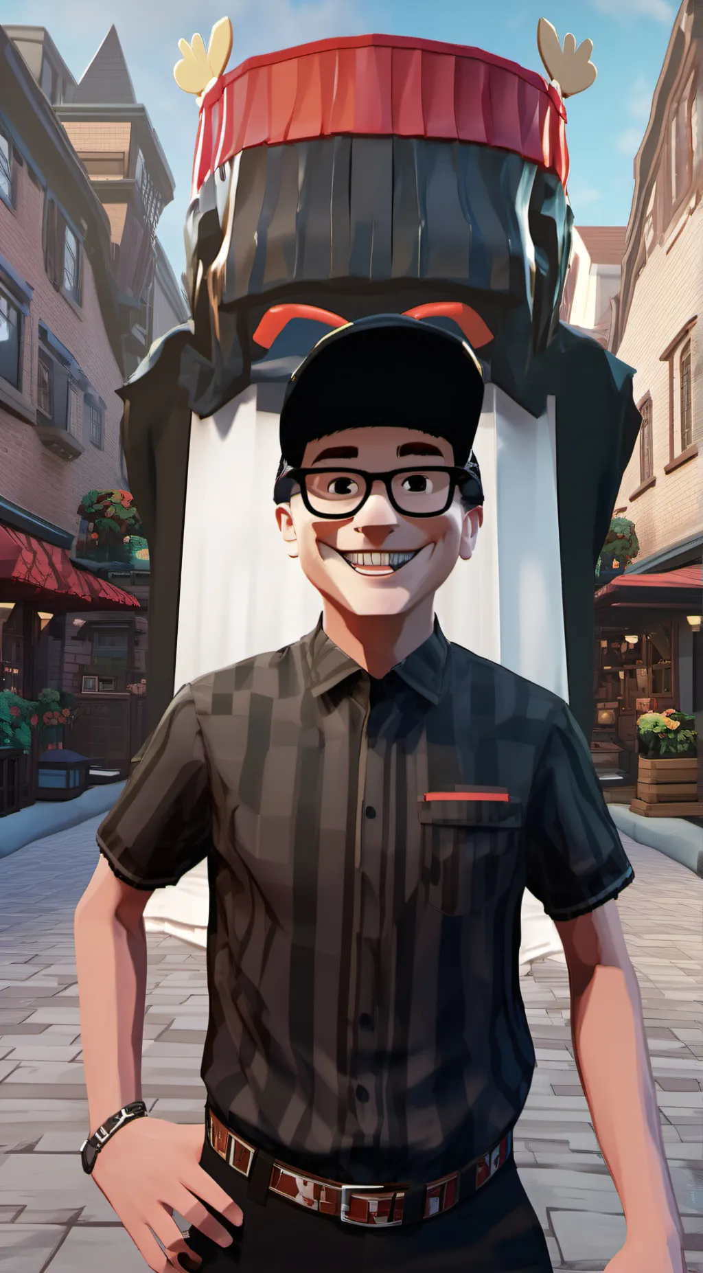 ai character: The Man background