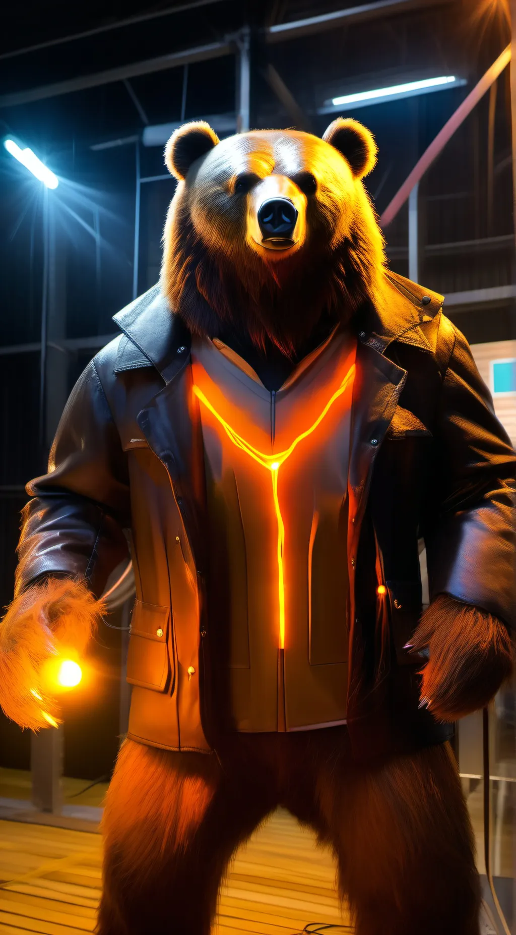 ai character: glam rock Freddy background