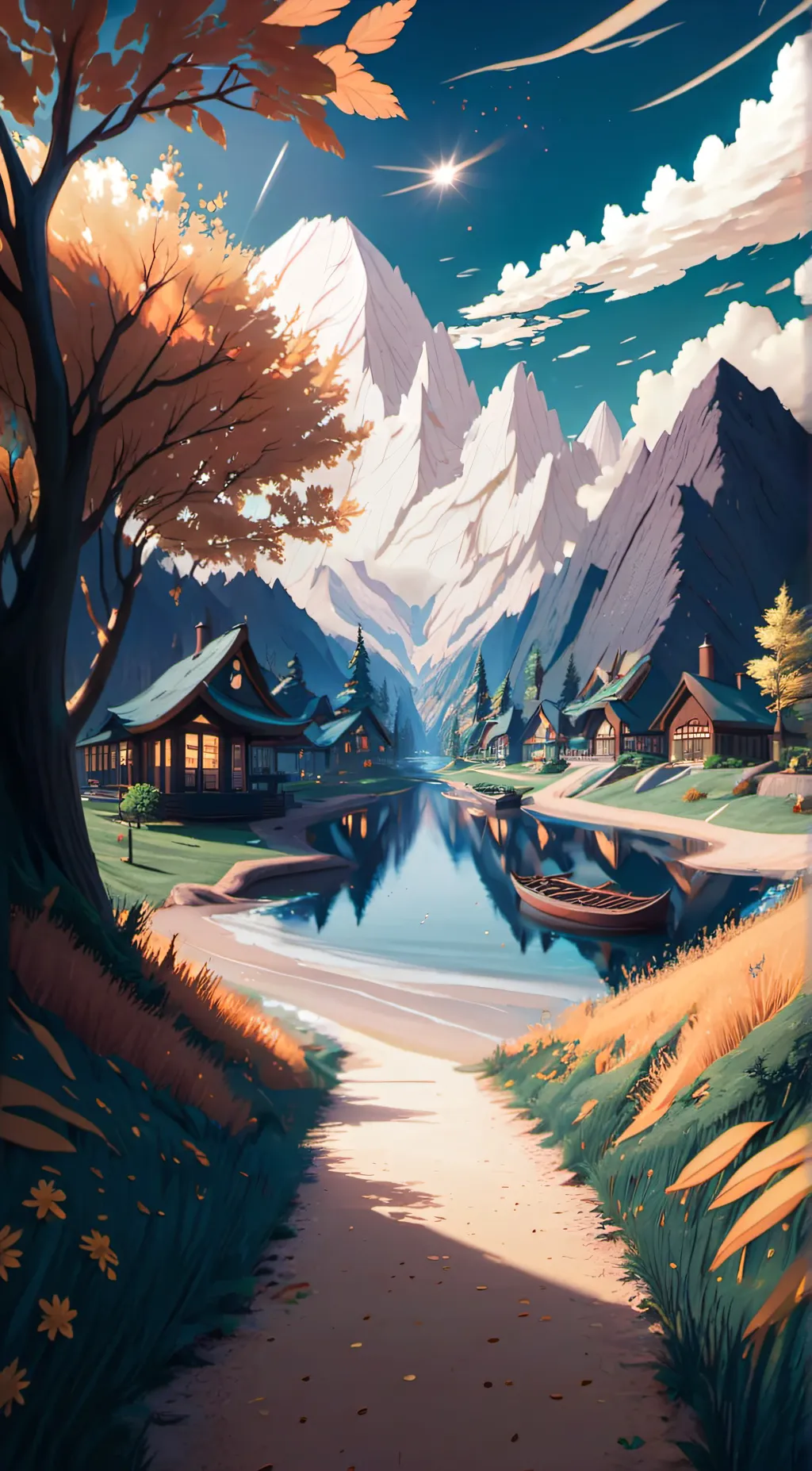 ai character: Tree group background