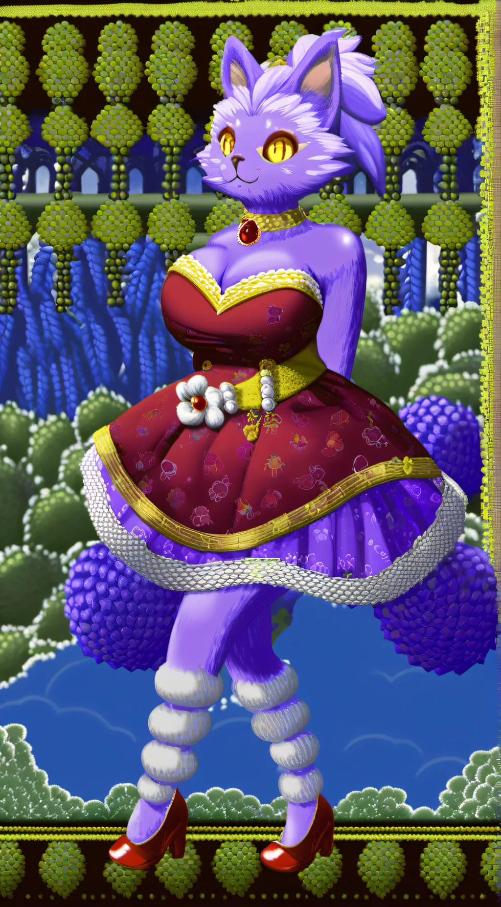 ai character: Blaze The Cat background