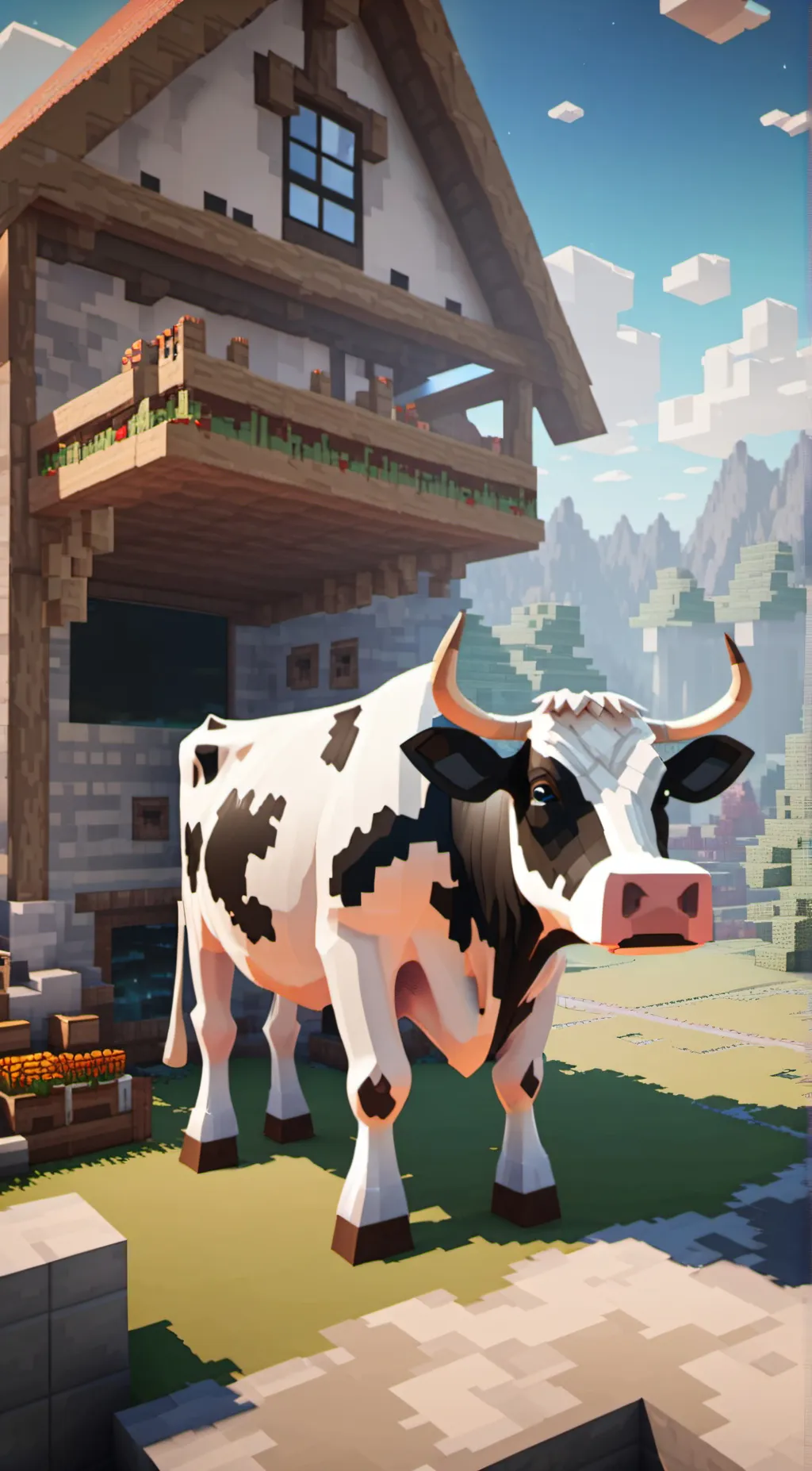 ai character: IRS Cow background