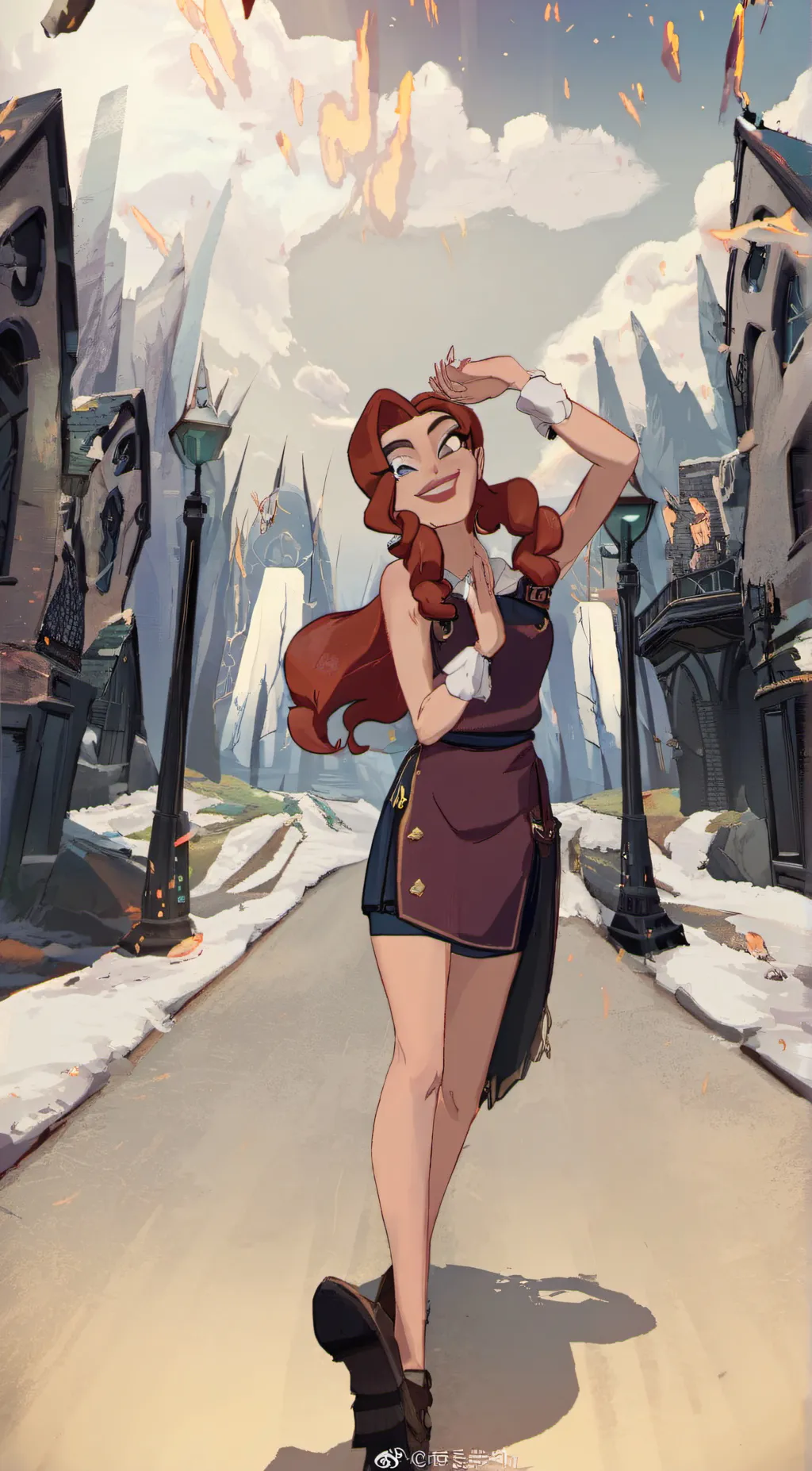 ai character: Red flags meme  background