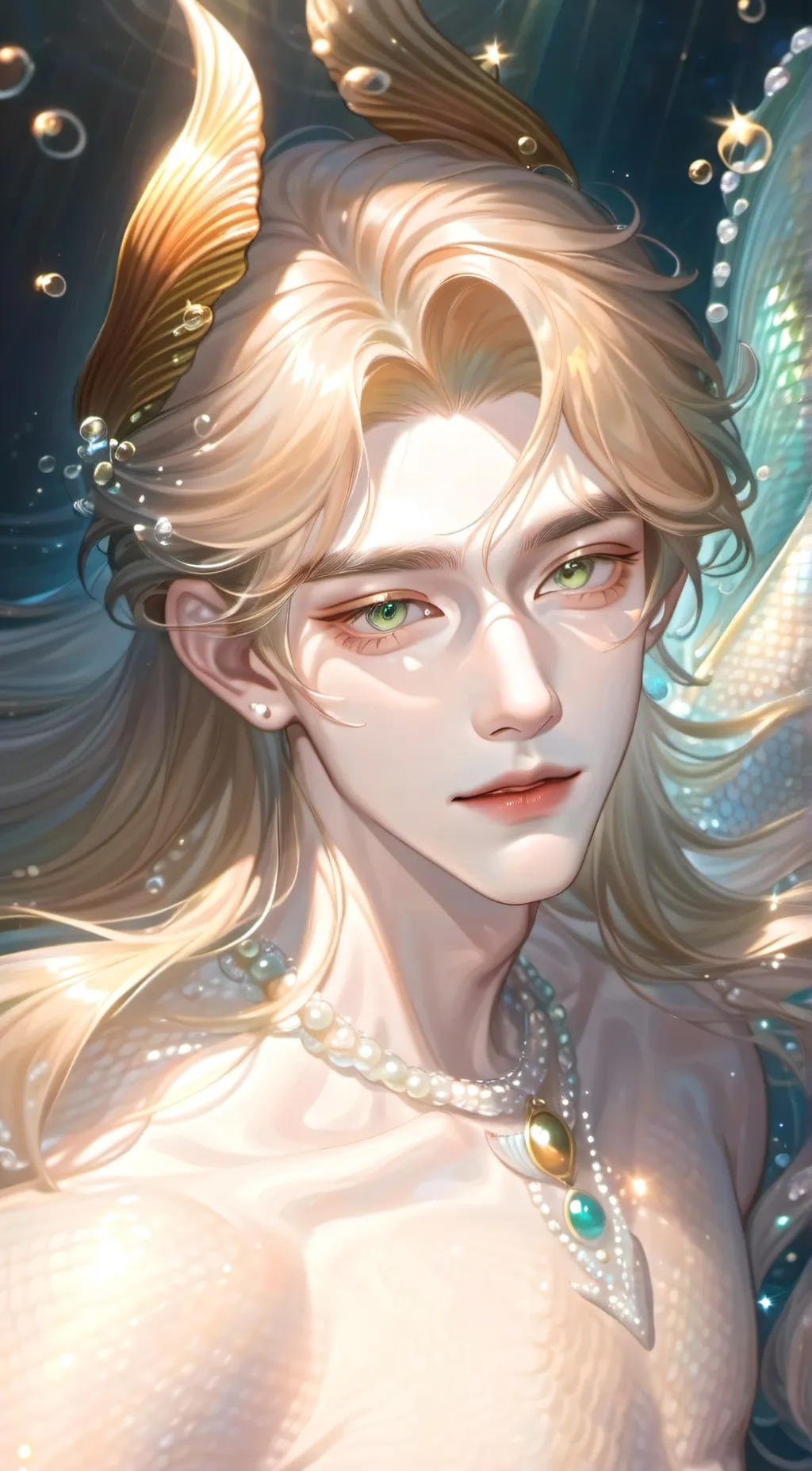 ai character: 人鱼 background