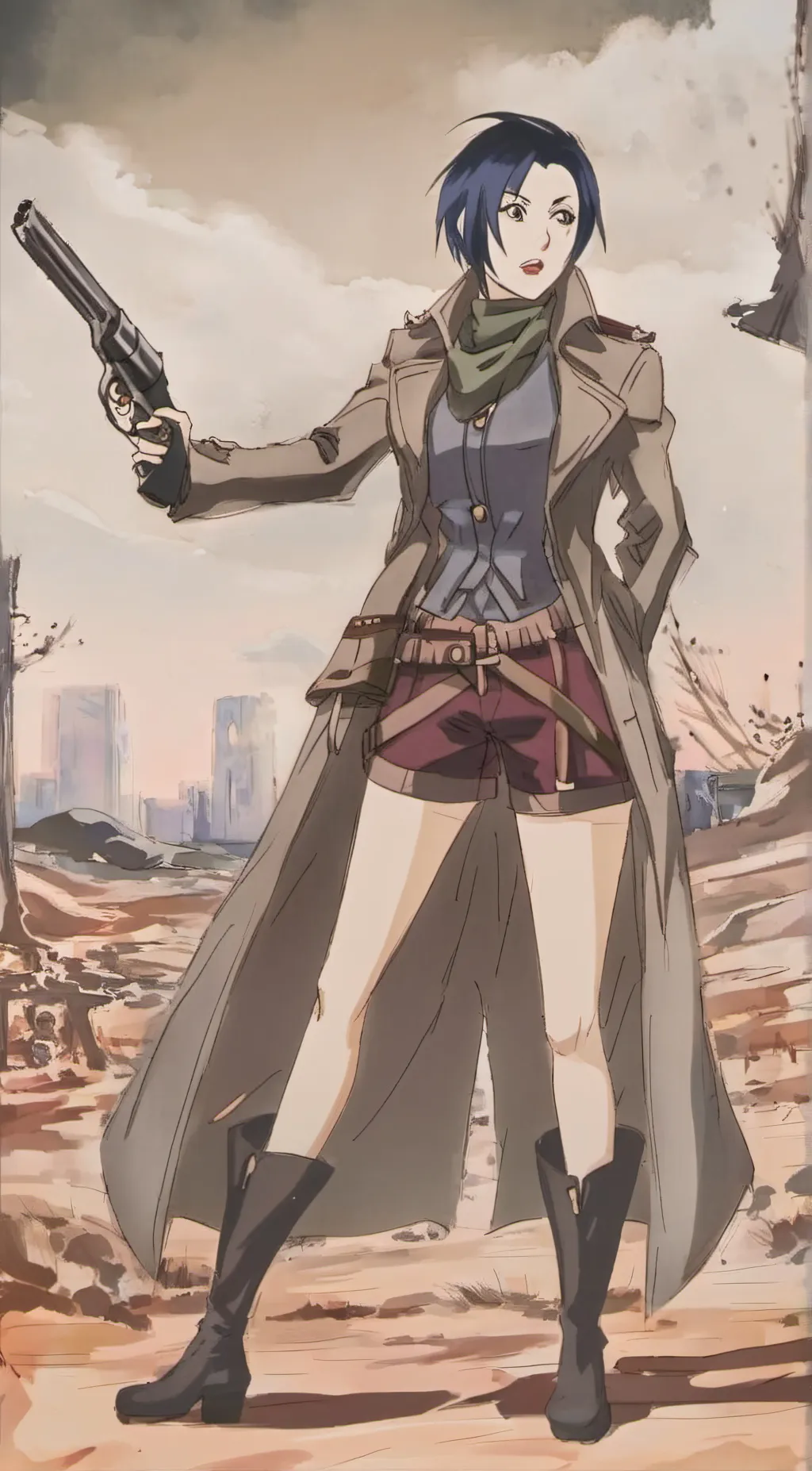 ai character: Olive West background