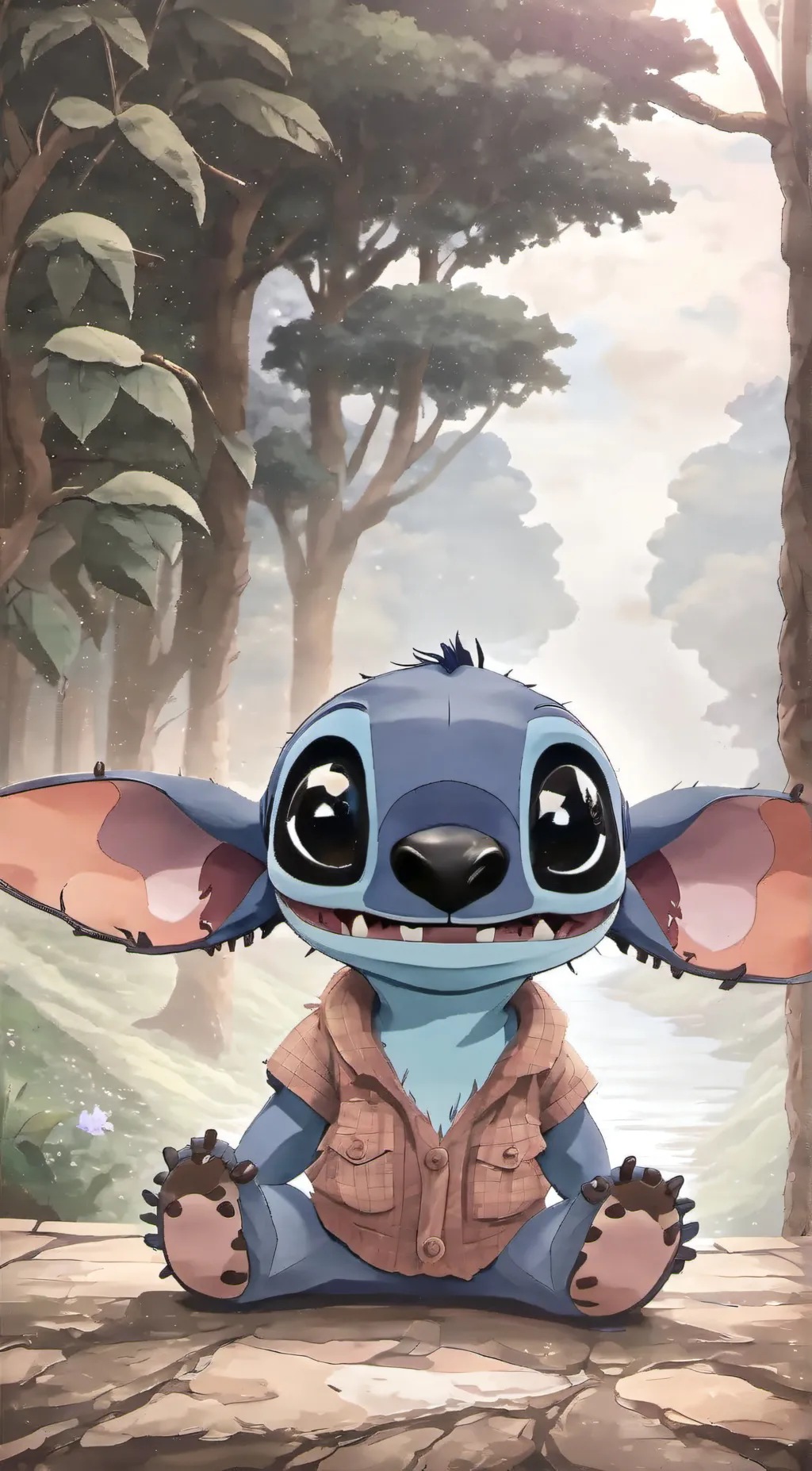ai character: Poor stitch background