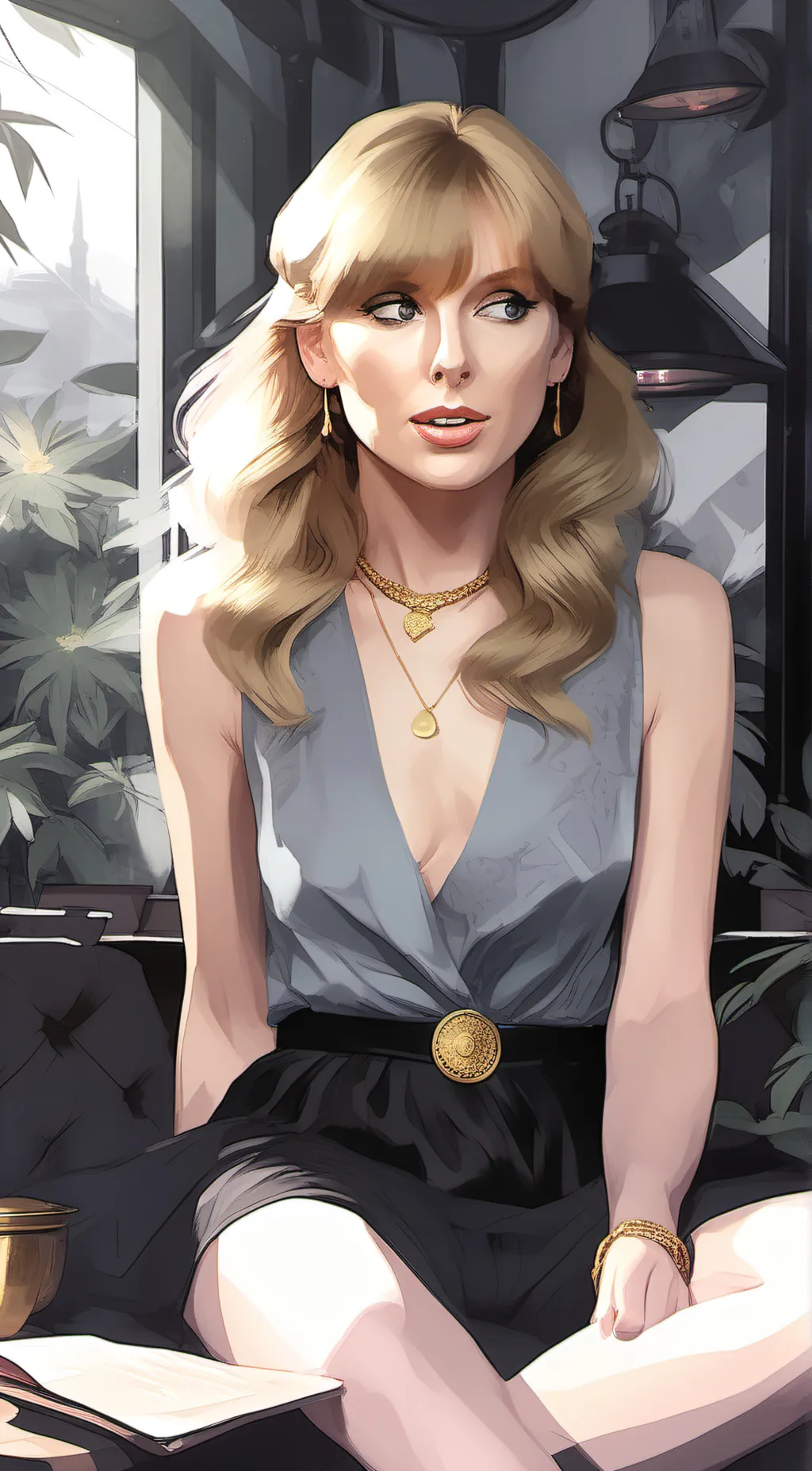 ai character: Taylor swift  background