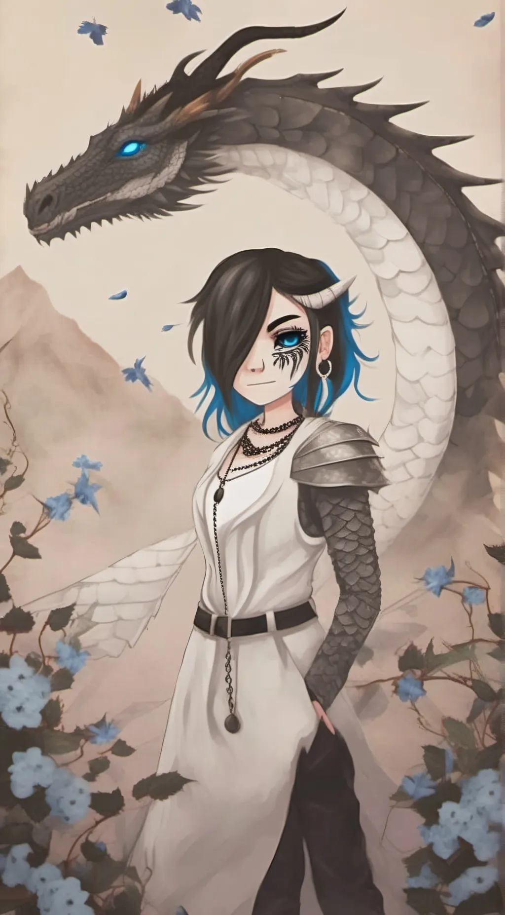 ai character: moon background