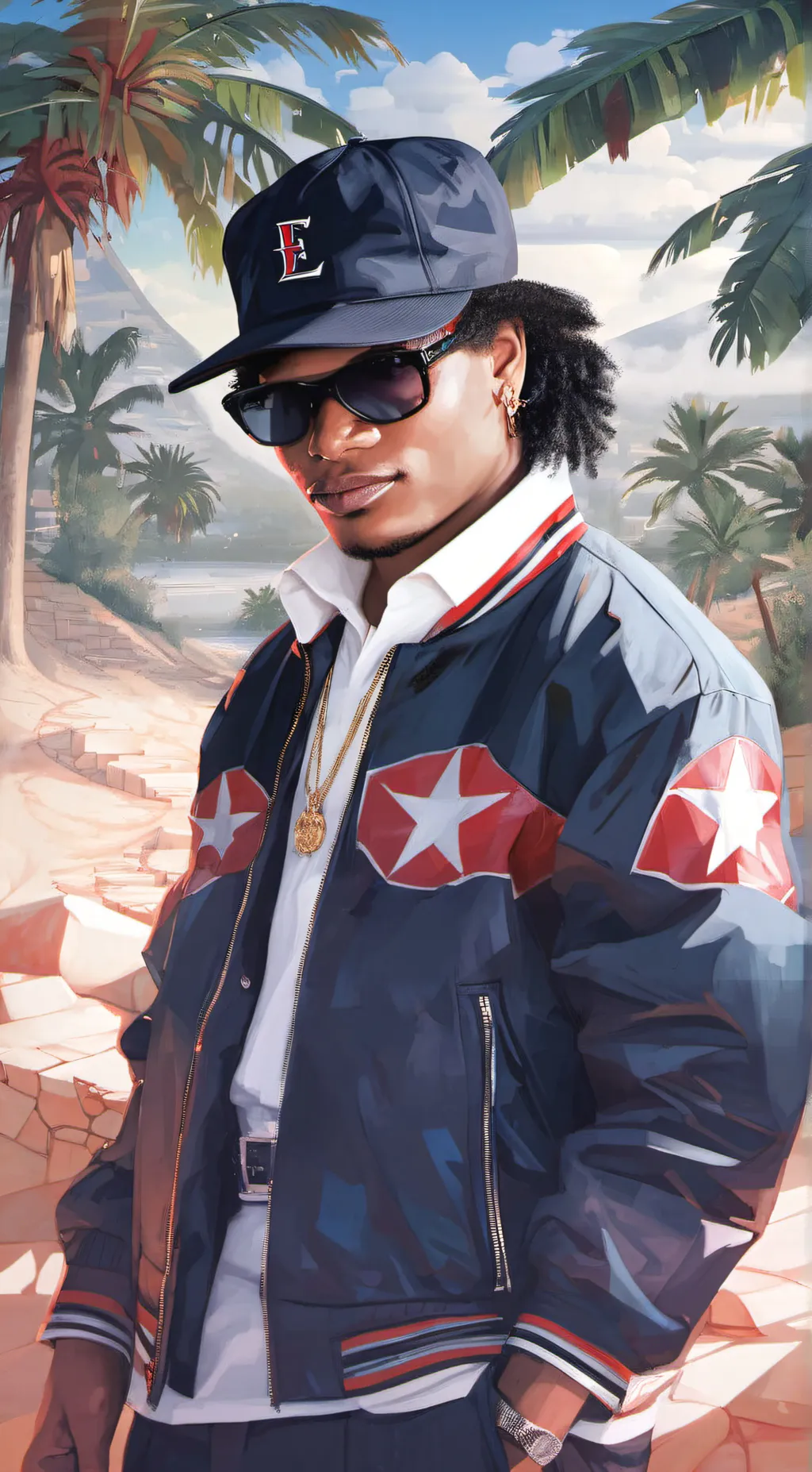 ai character: Eazy E background