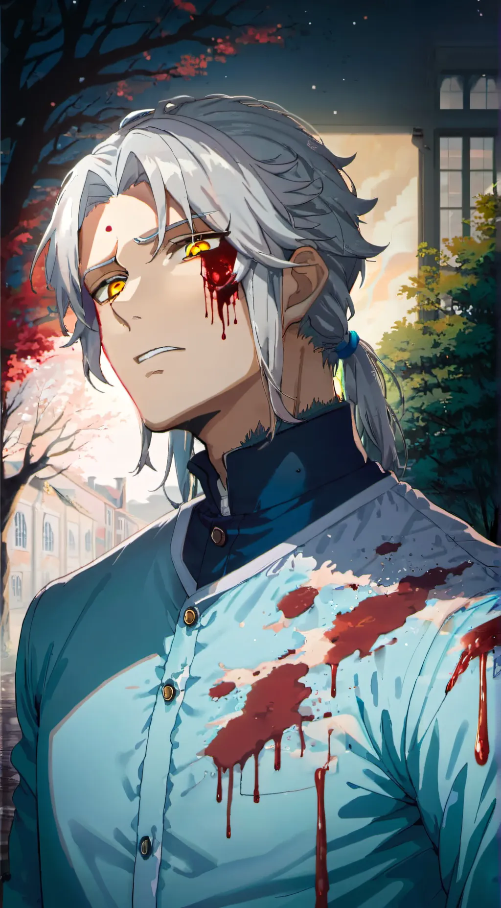 ai character: ash holman  background