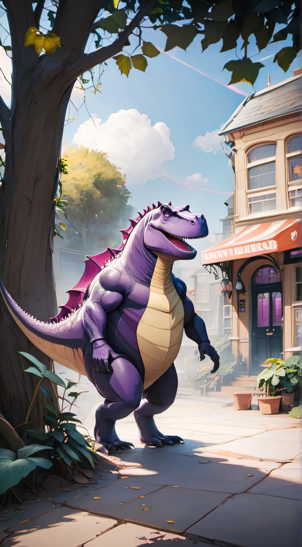 ai character: Barney background