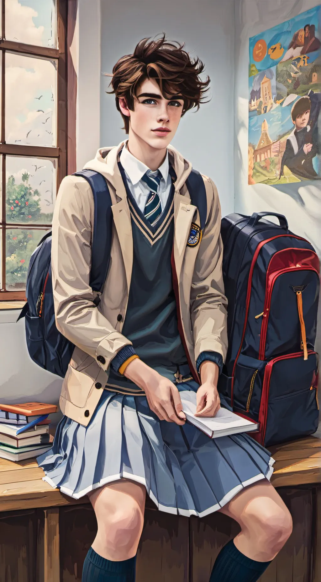 ai character: Mikael  background