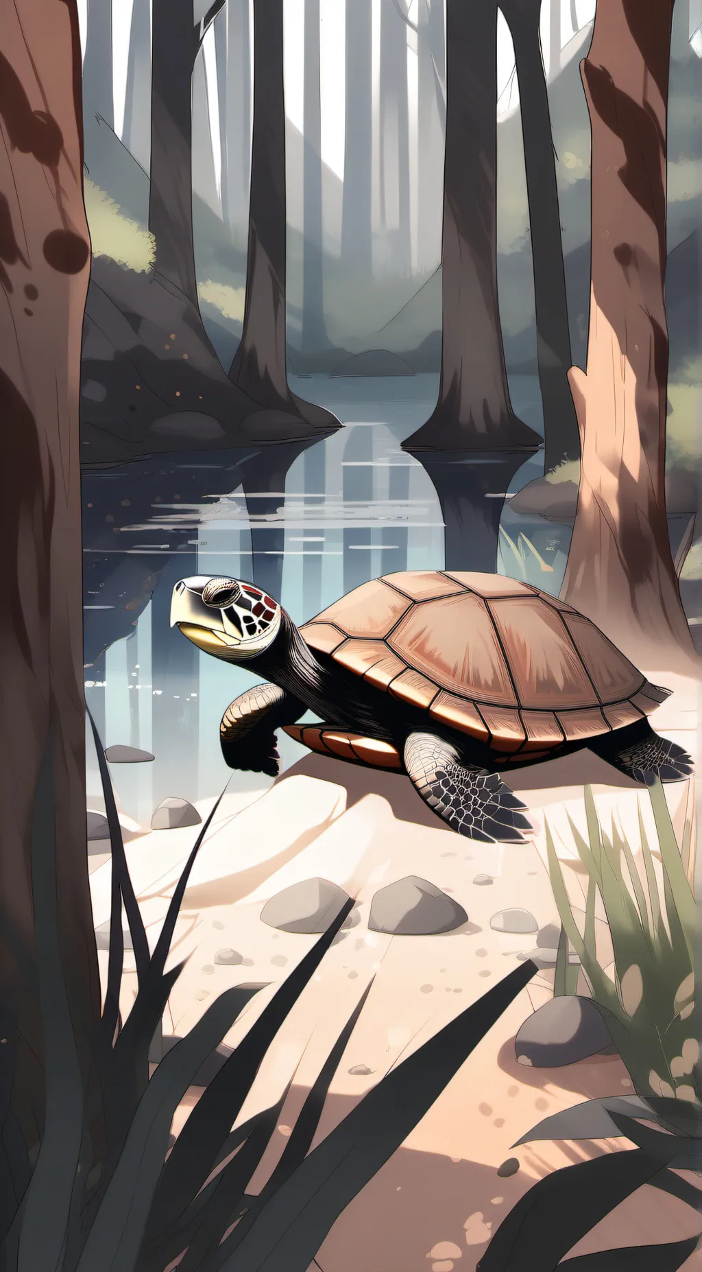 ai character: turtle background