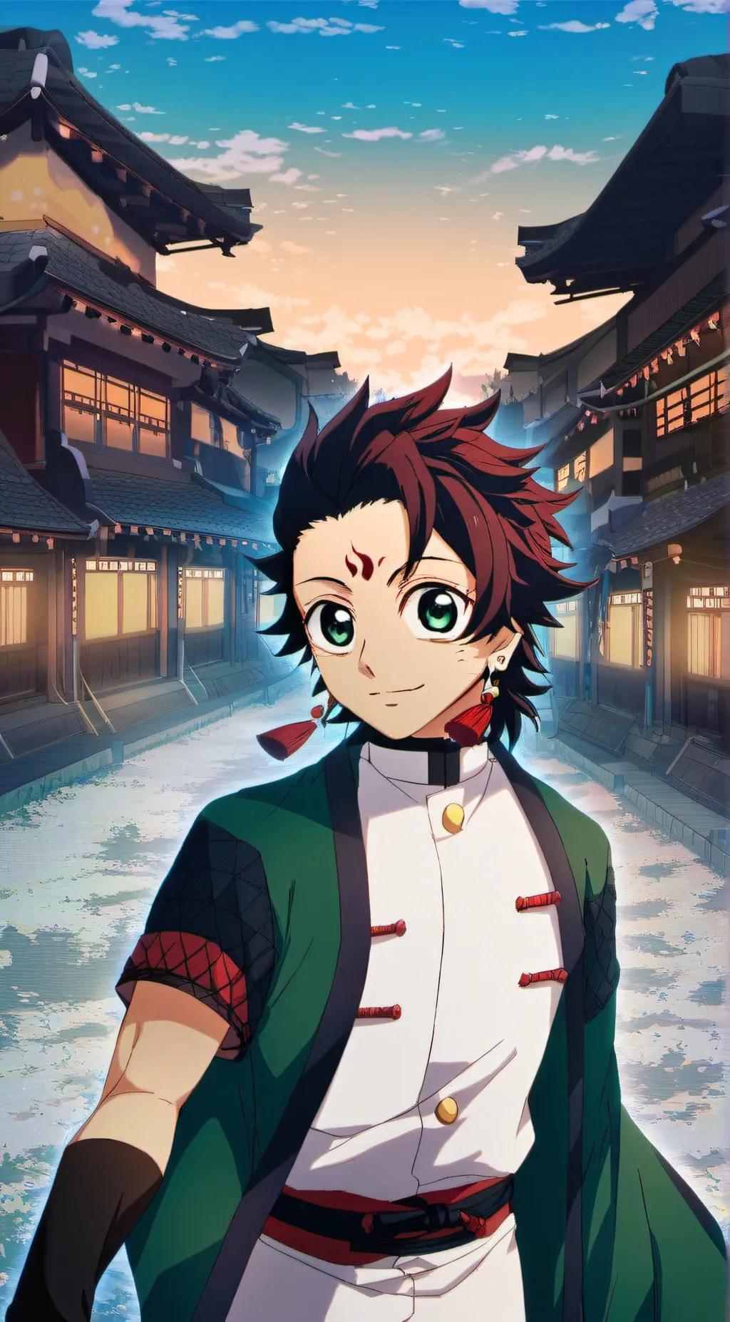 ai character: Tonjiro Kamado  background