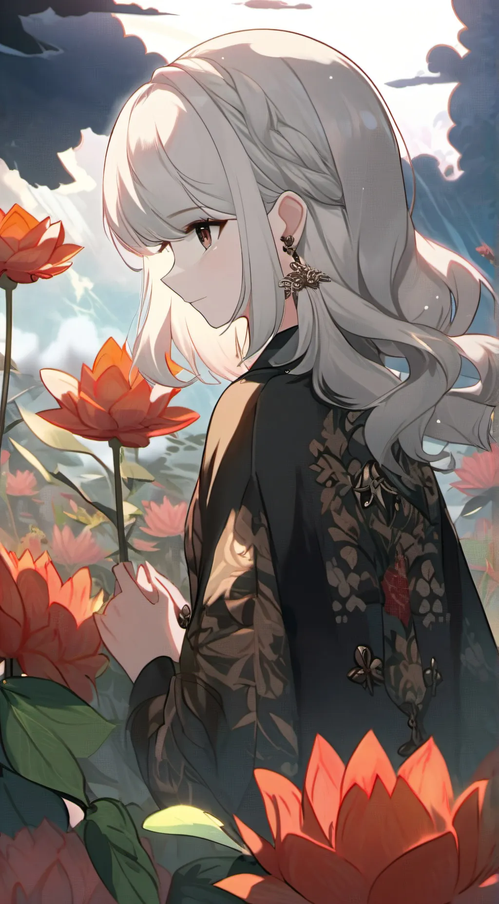 ai character: 🥰flower angel 😇 background