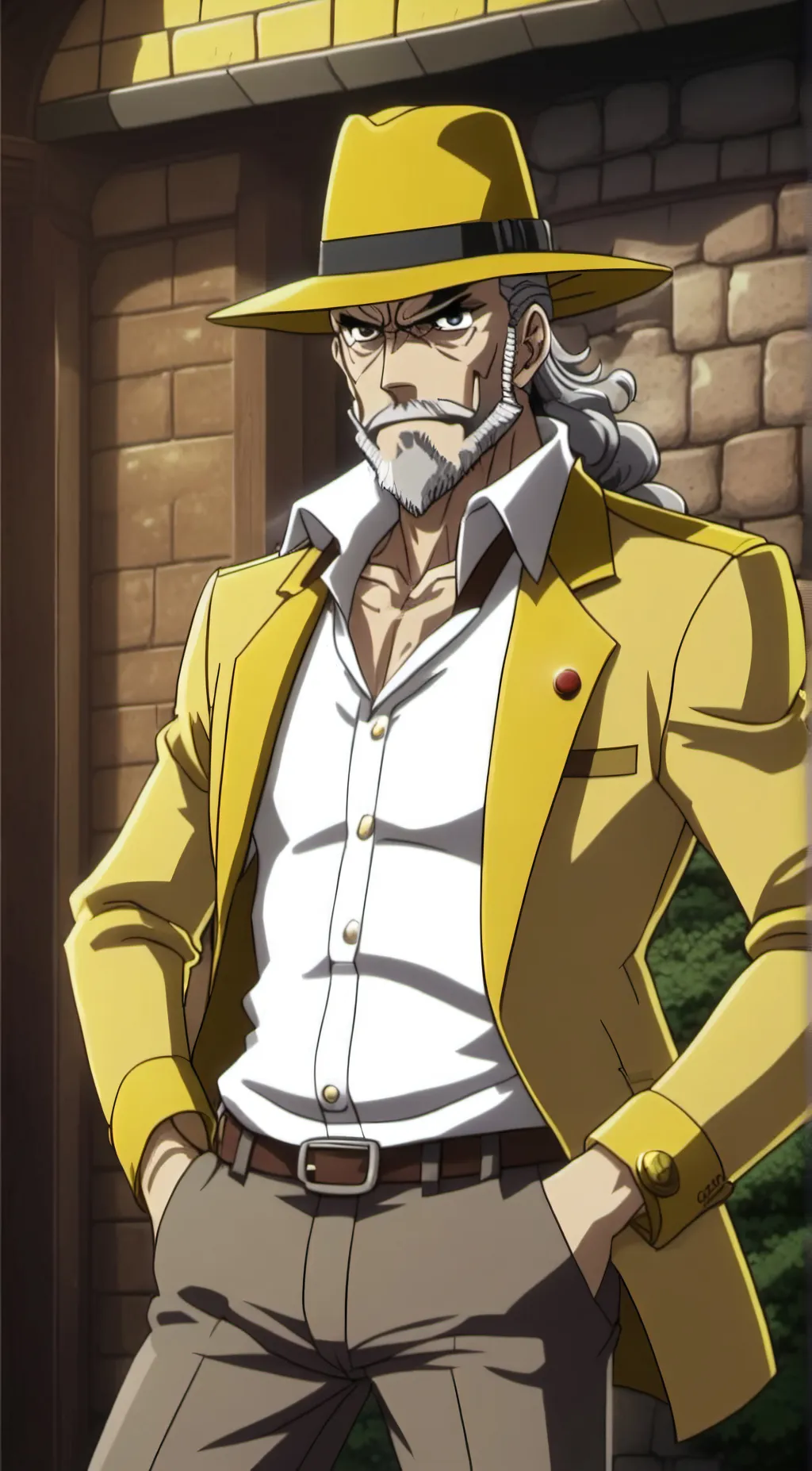 ai character: old joseph  background