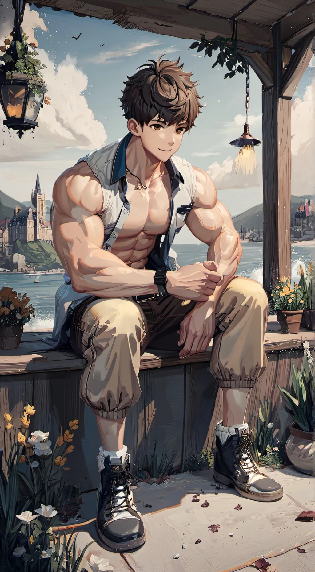 ai character: buff ig background