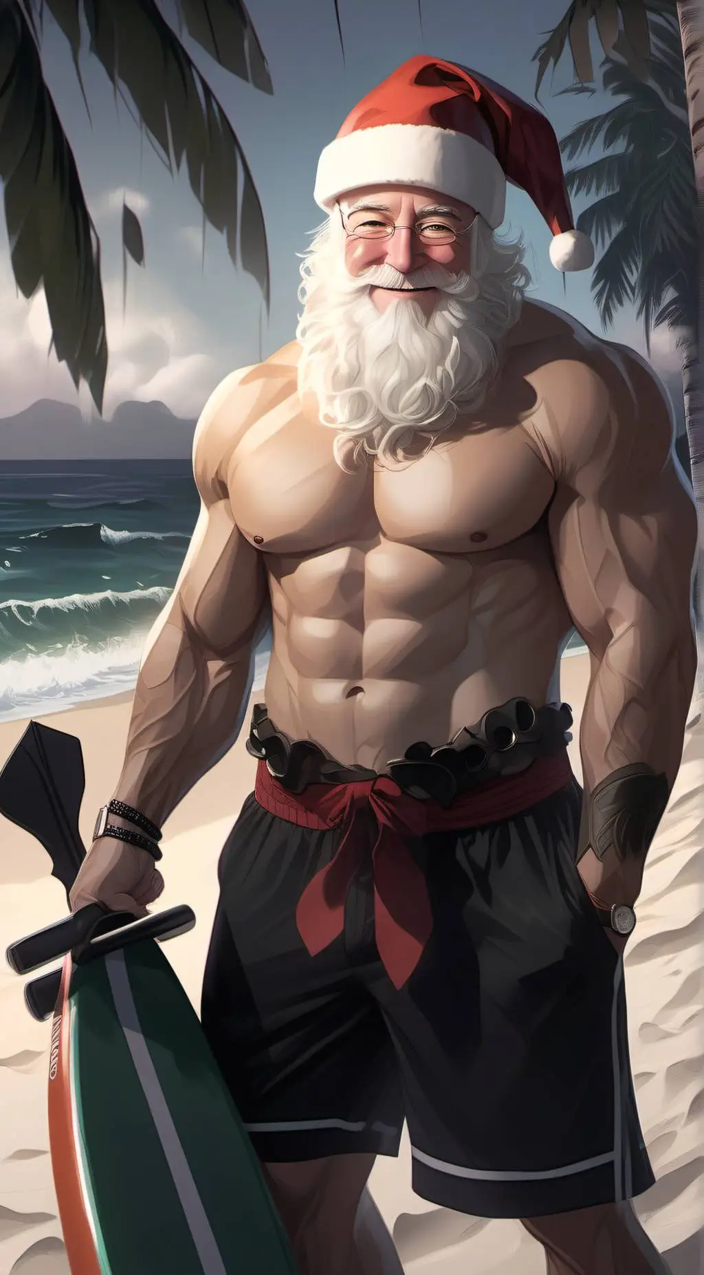 ai character: Santa  background