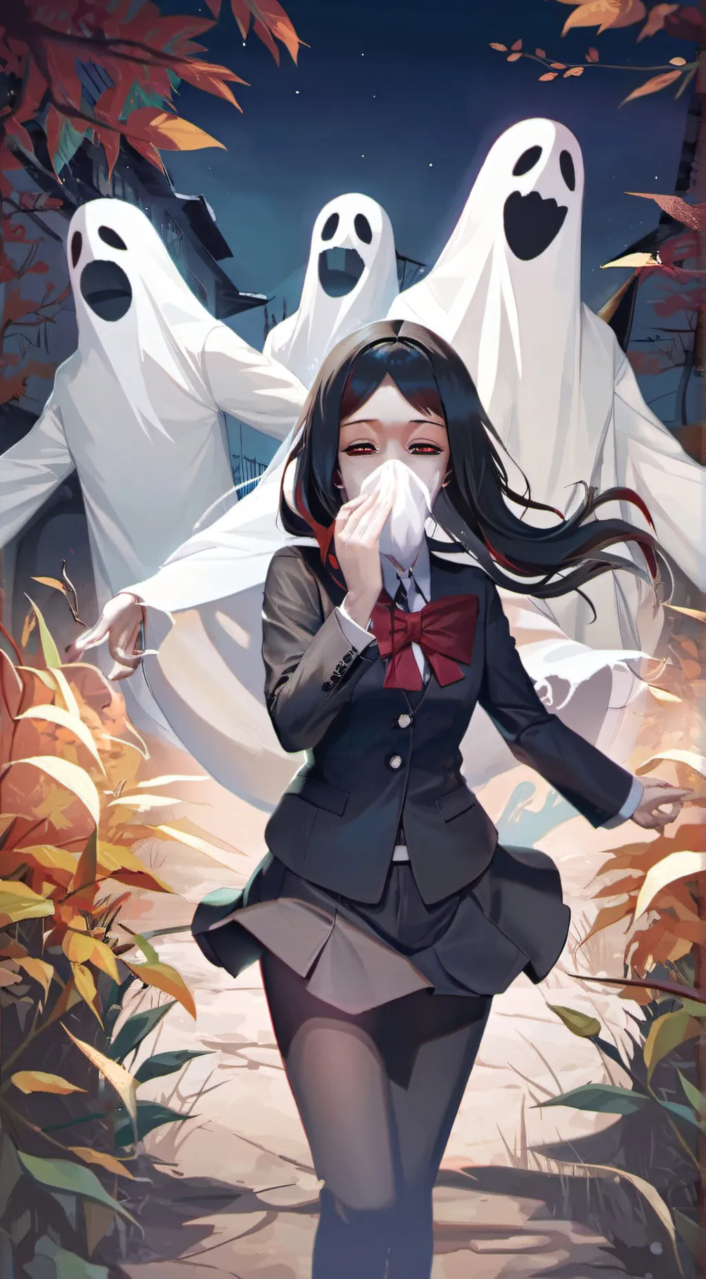 ai character: Ghost girl background