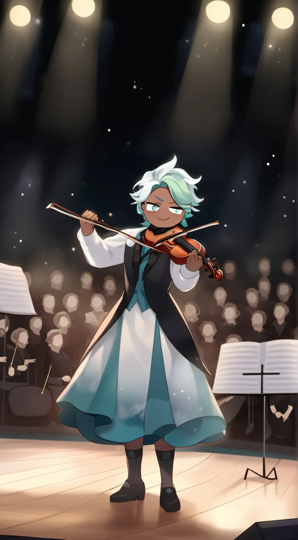 ai character: Mint choco cookie background