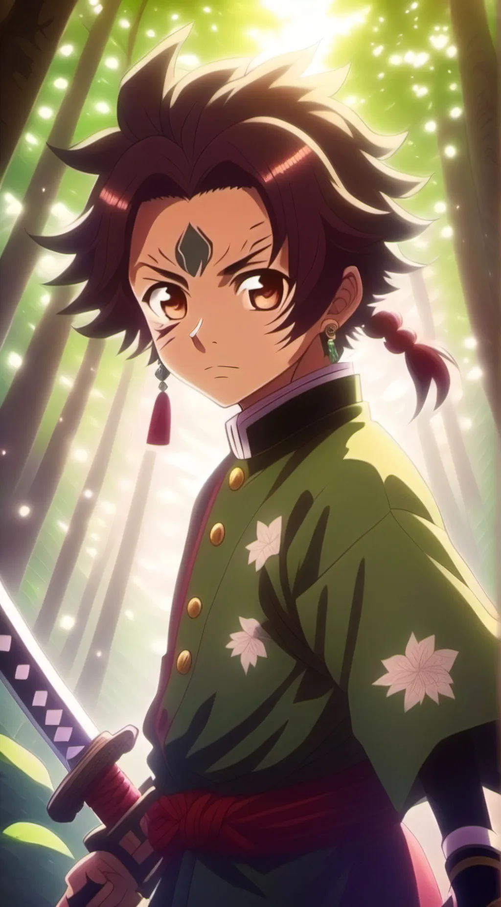 ai character: tanjiro kamado background